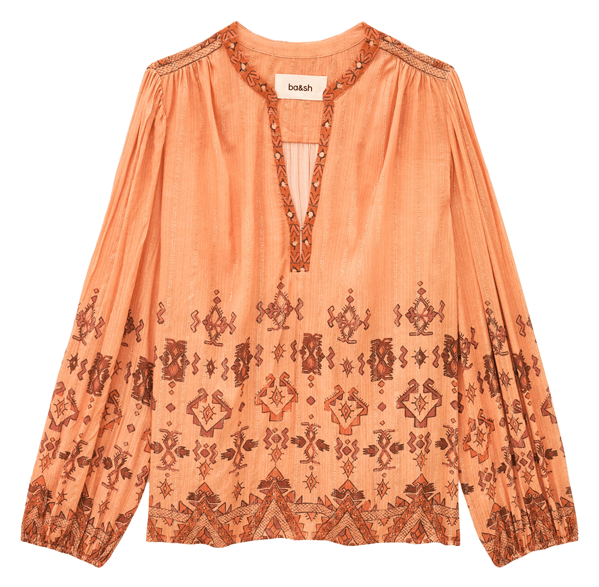 Blouse imprimée col tunisien BA&SH