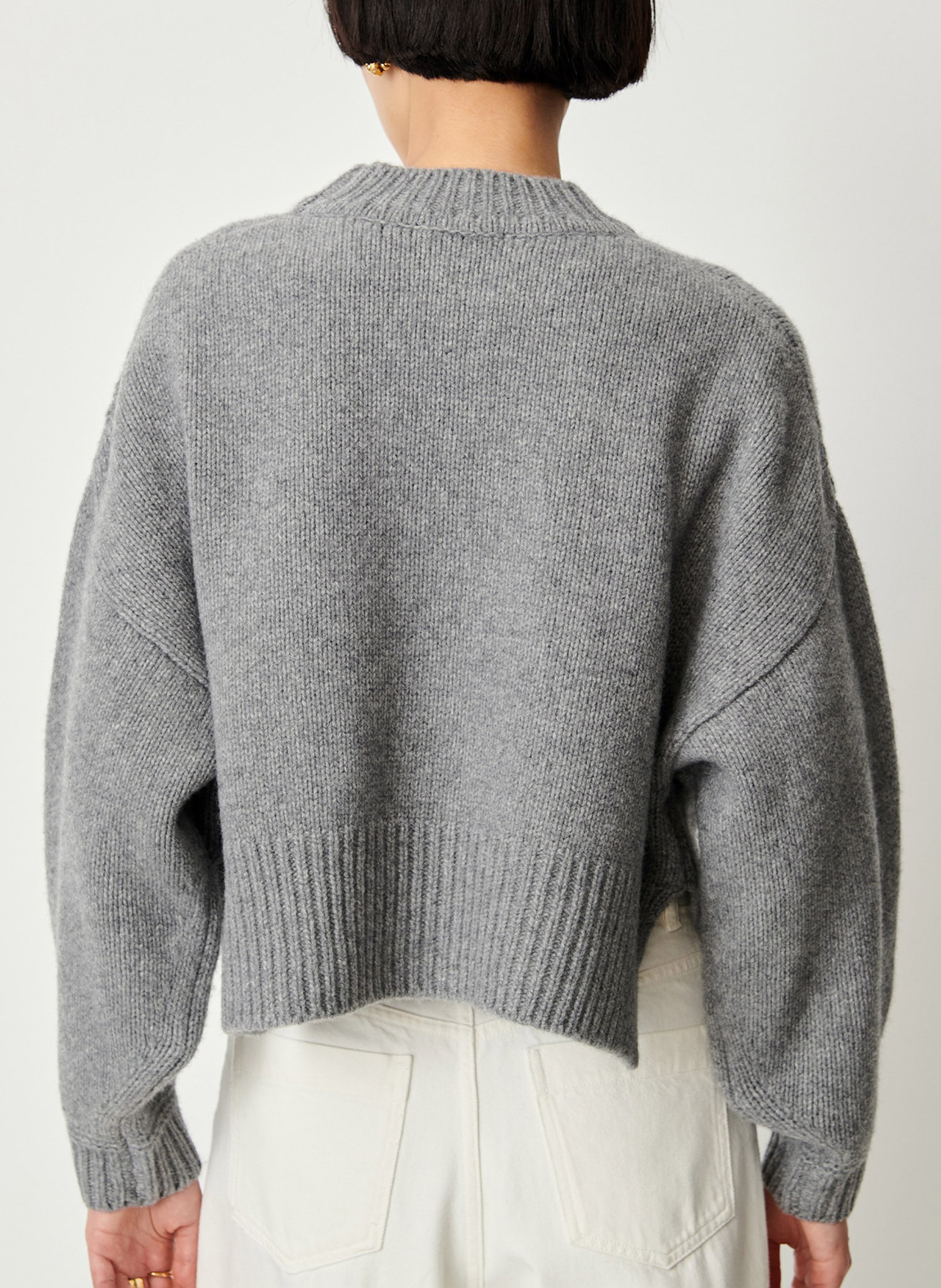 Weit geschnittener Wollpullover SESSUN Grau