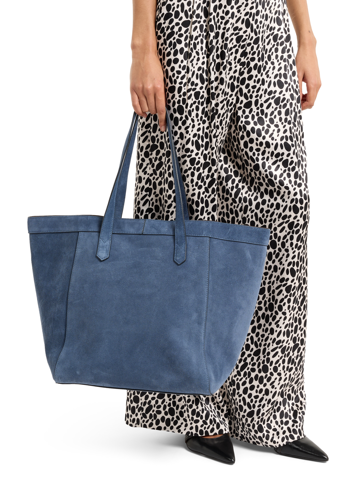 Shopper aus Veloursleder SAISON 1865 Blau