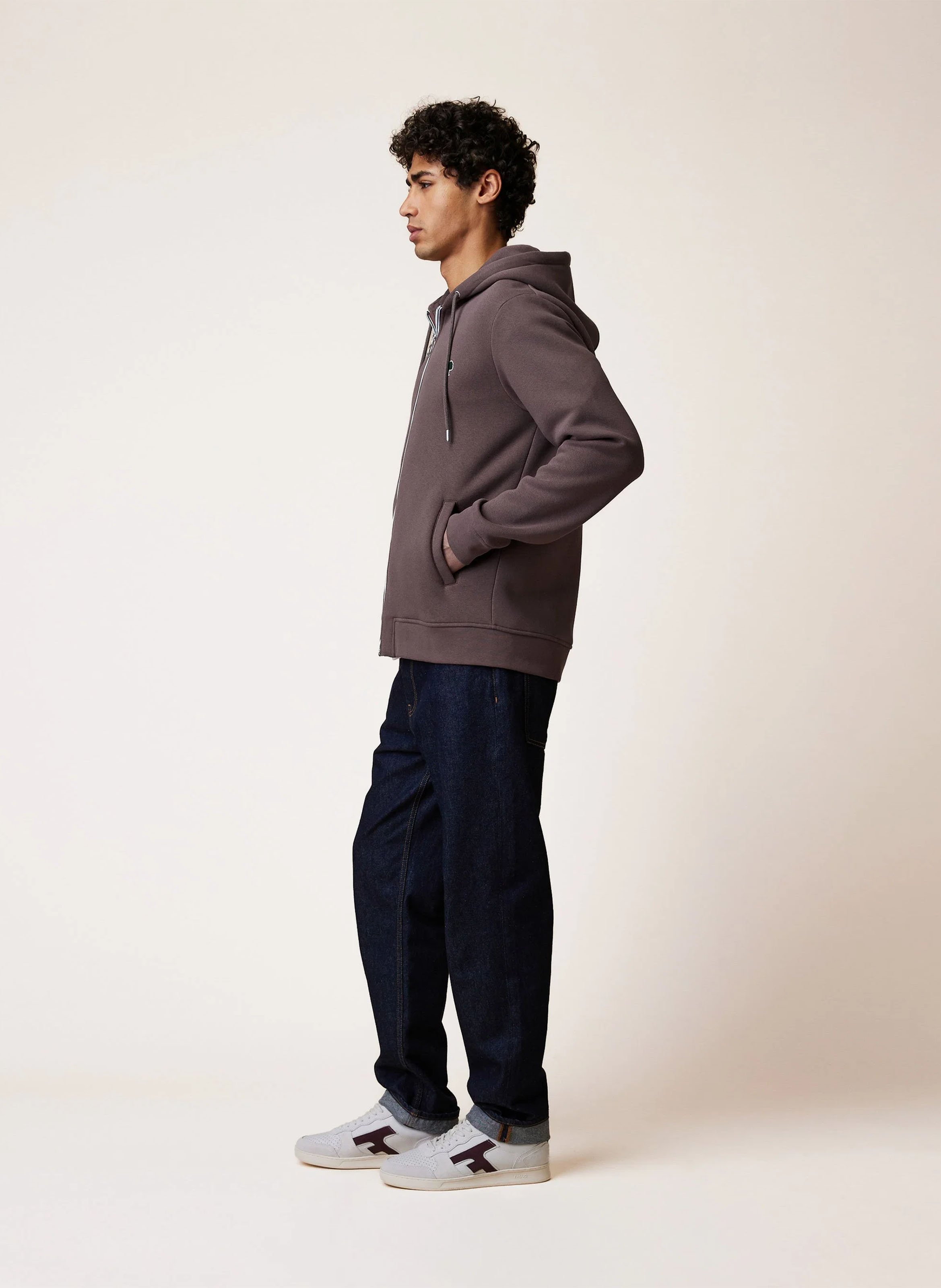Sweatshirt aus Baumwoll-Mix mit Reißverschluss FAGUO Violett