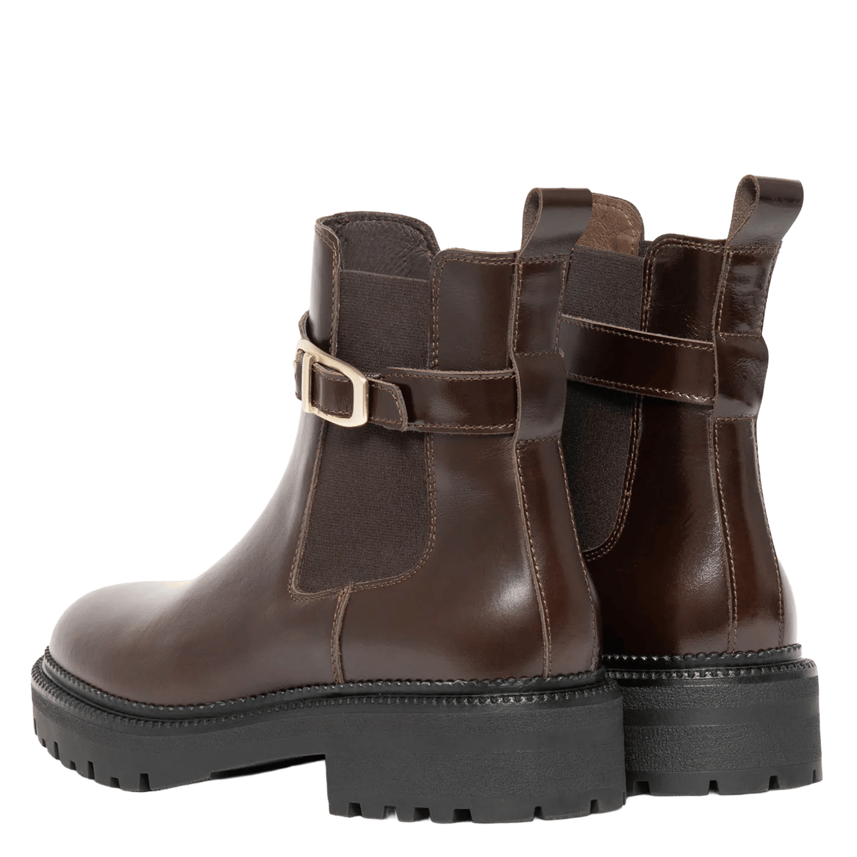 Lederstiefeletten mit Schnalle BOCAGE Braun