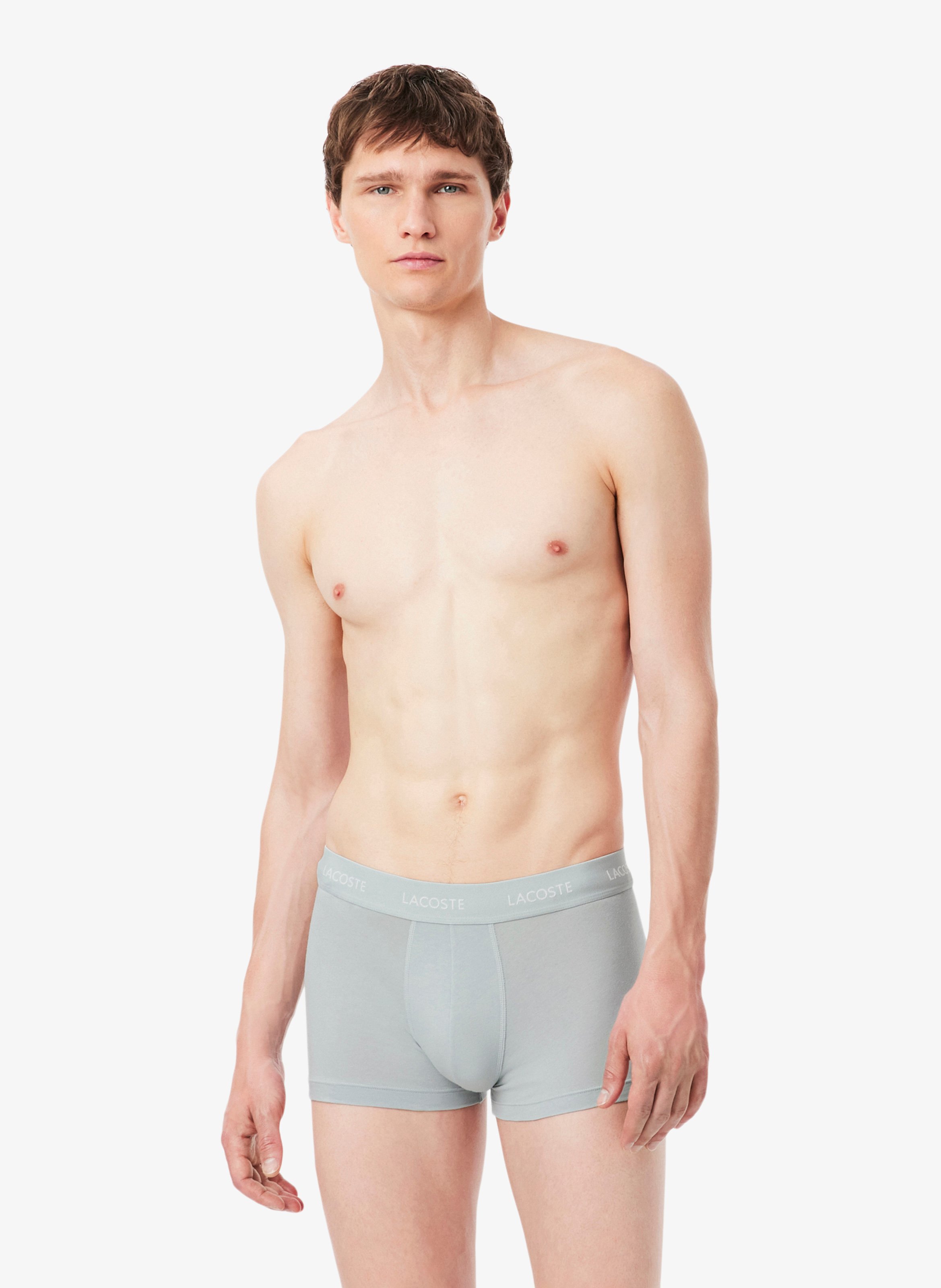 Set of 3 short boxer briefs in blended cotton LACOSTE Multicolored