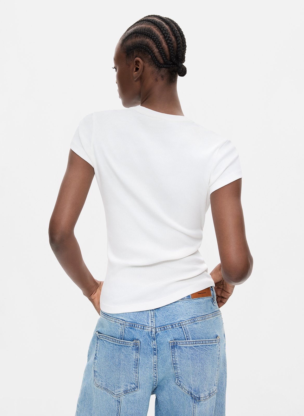 Tee-shirt droit col rond imprimé DESIGUAL Blanc
