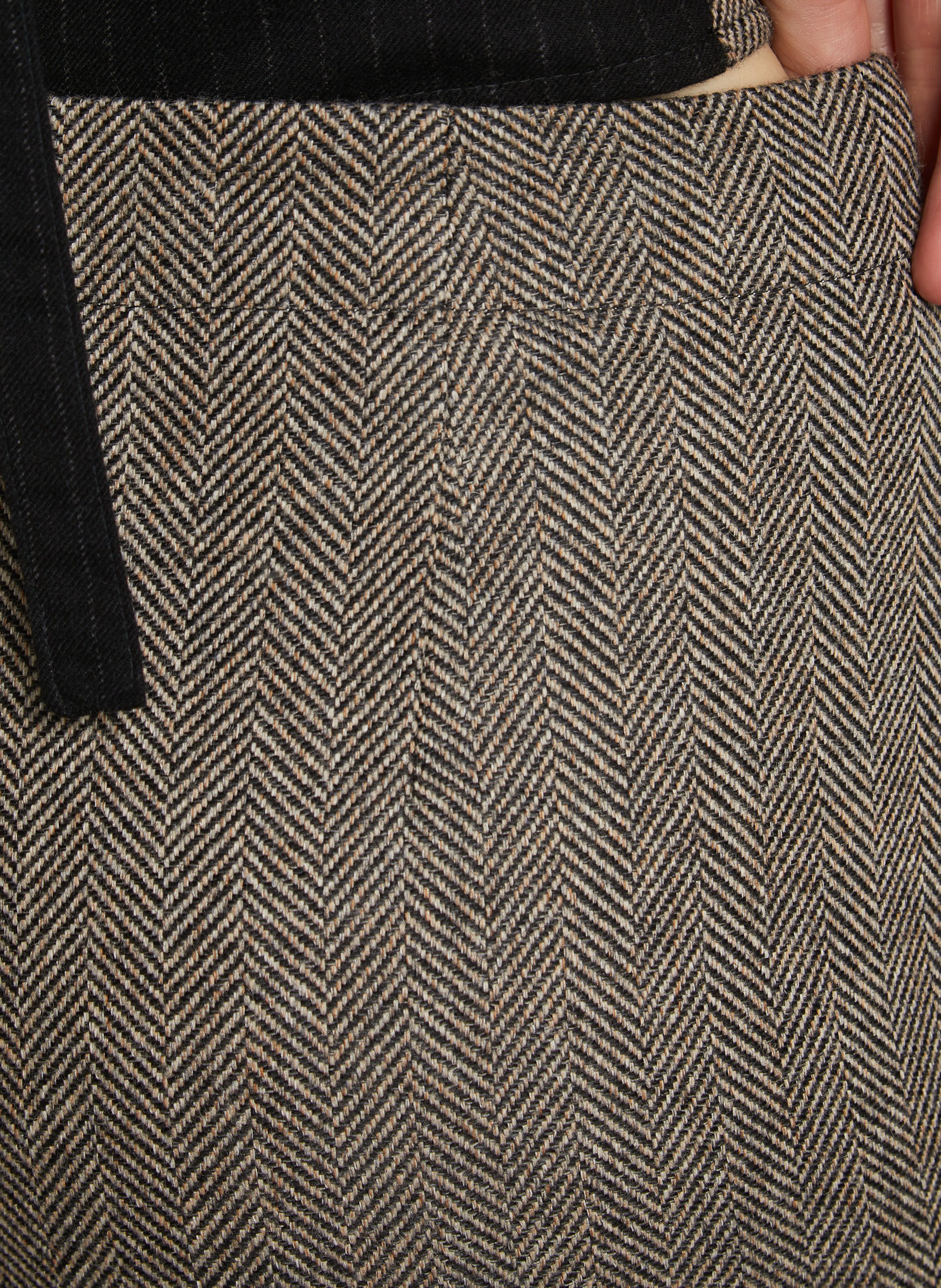 Weites Hose mit Muster aus Wollmischung DIEGA Schwarz