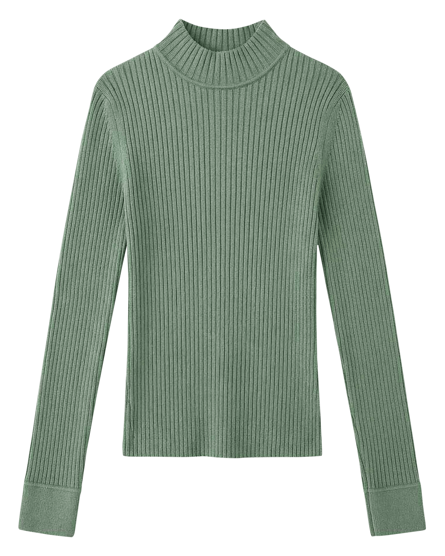 Pull moulant côtelé TARA JARMON Vert