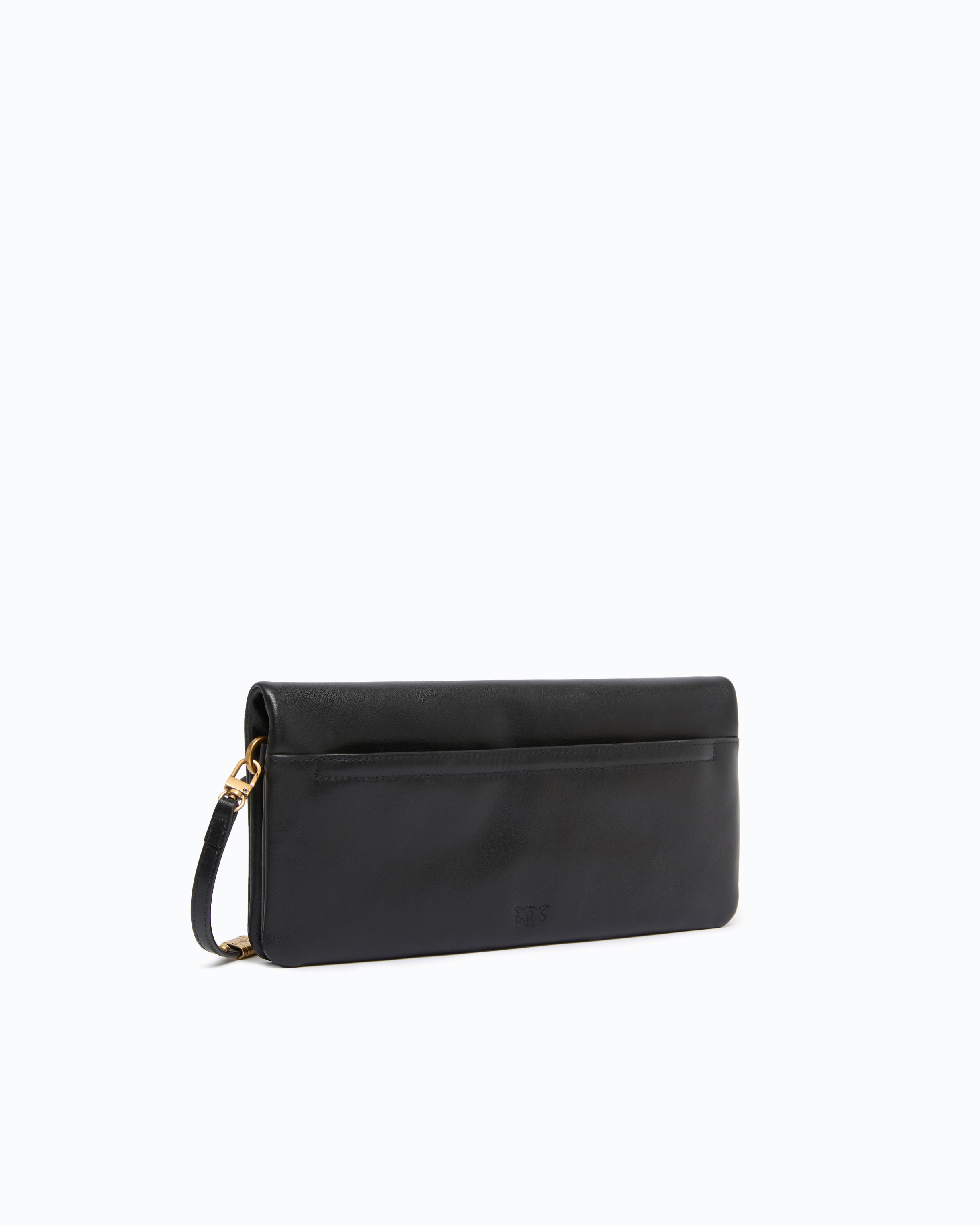 Pochette à bandoulière moyenne love bag click soft horizontal en cuir PINKO Noir