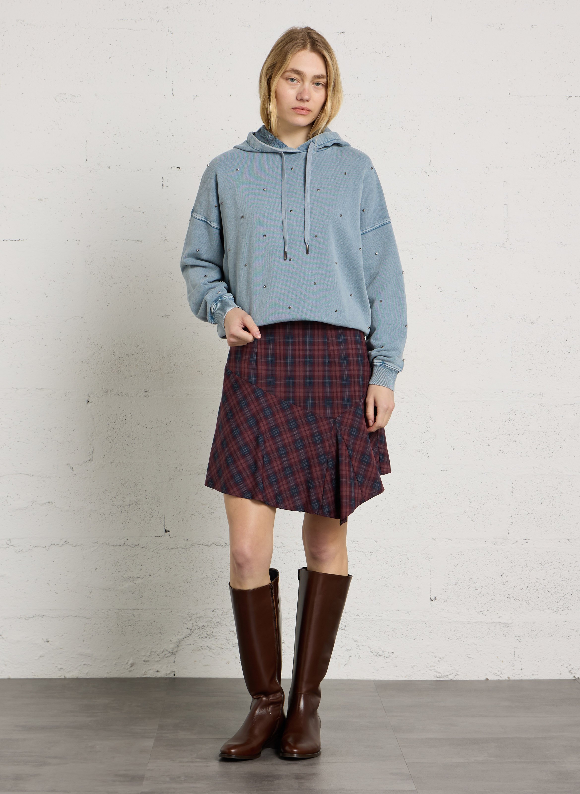 Cotton hoodie IKKS Blue