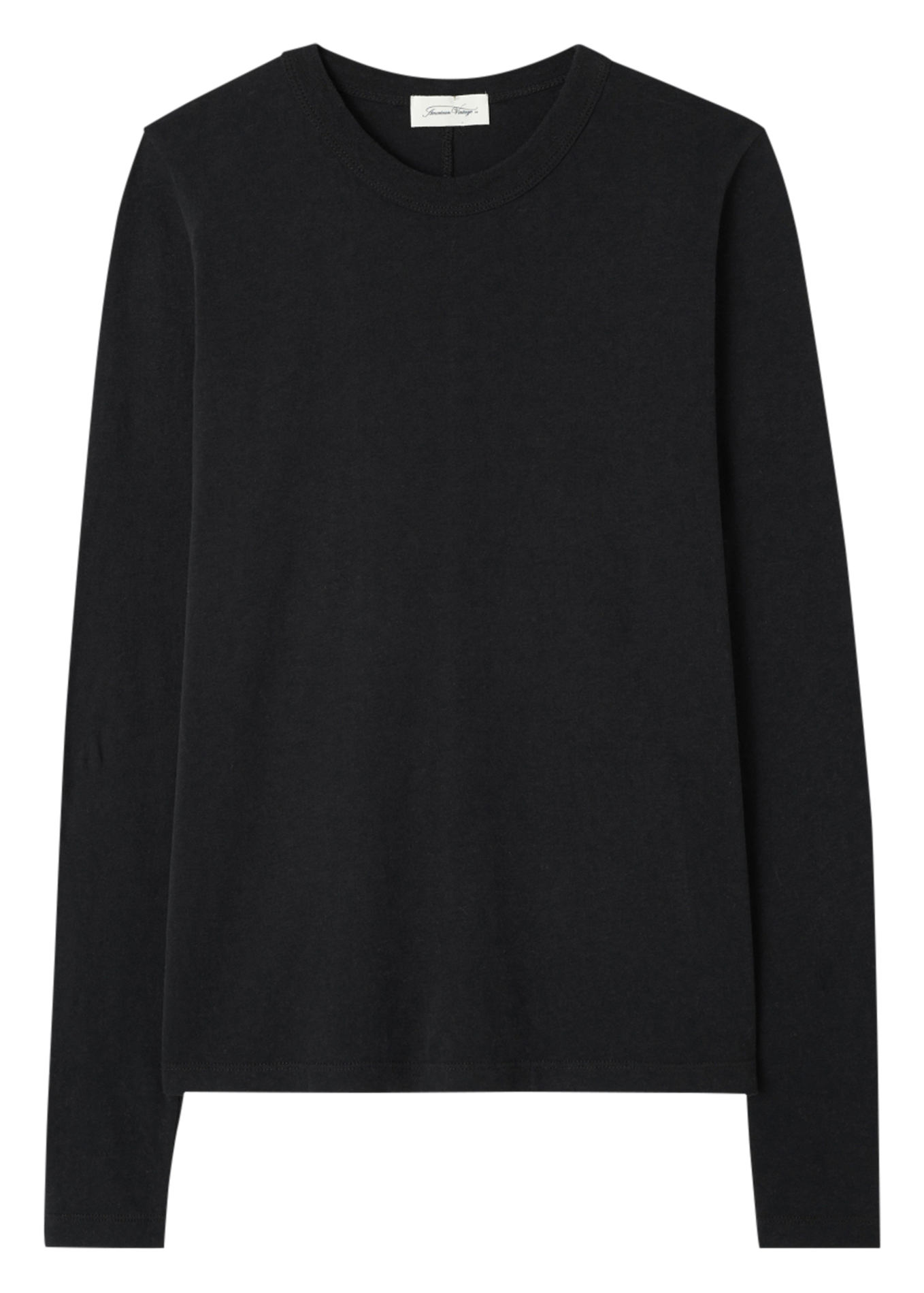 Tee-shirt à col rond en coton AMERICAN VINTAGE Noir