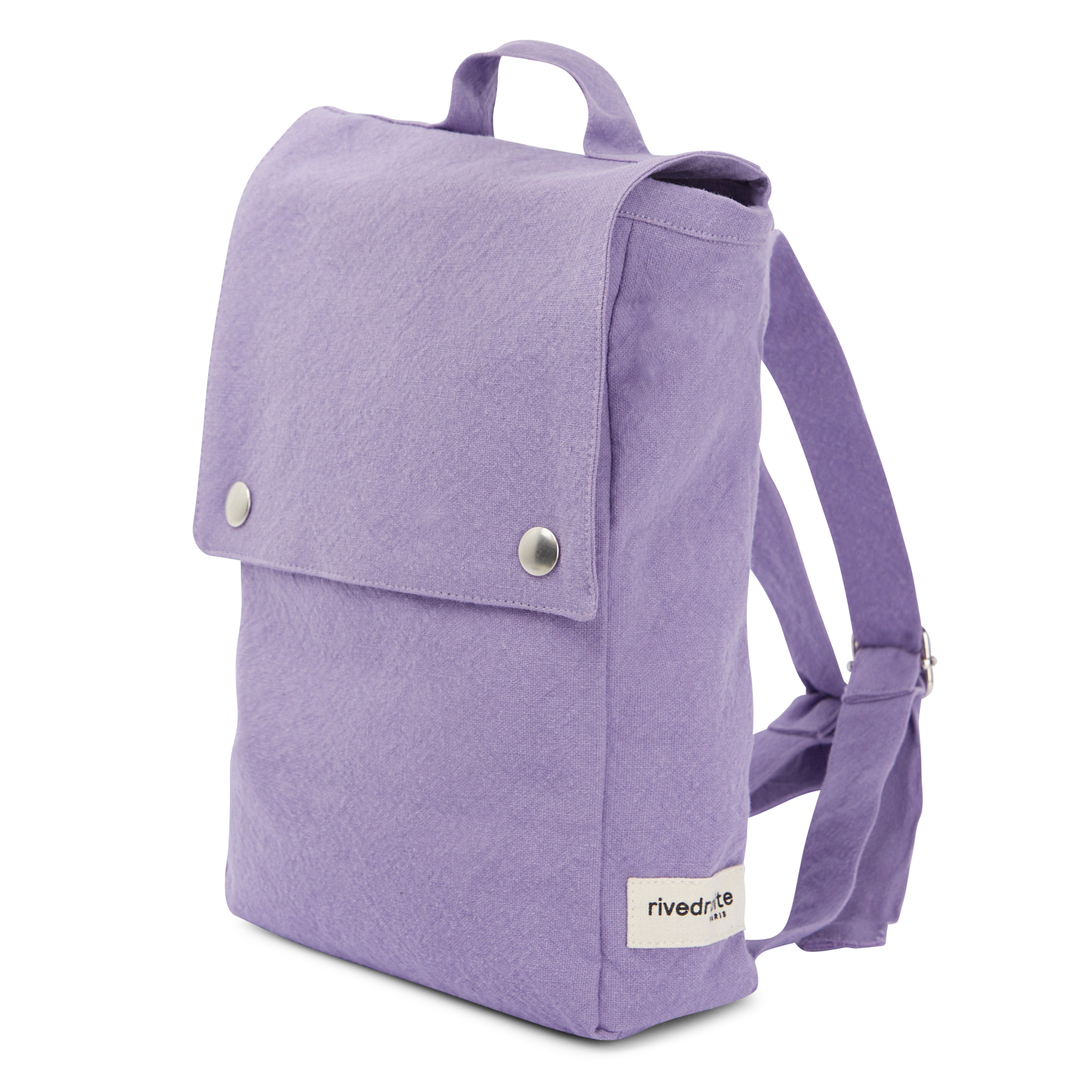 Children?s recycled cotton backpack - 15 YEARS - LIMITED EDITION RIVEDROITE PARIS Purple