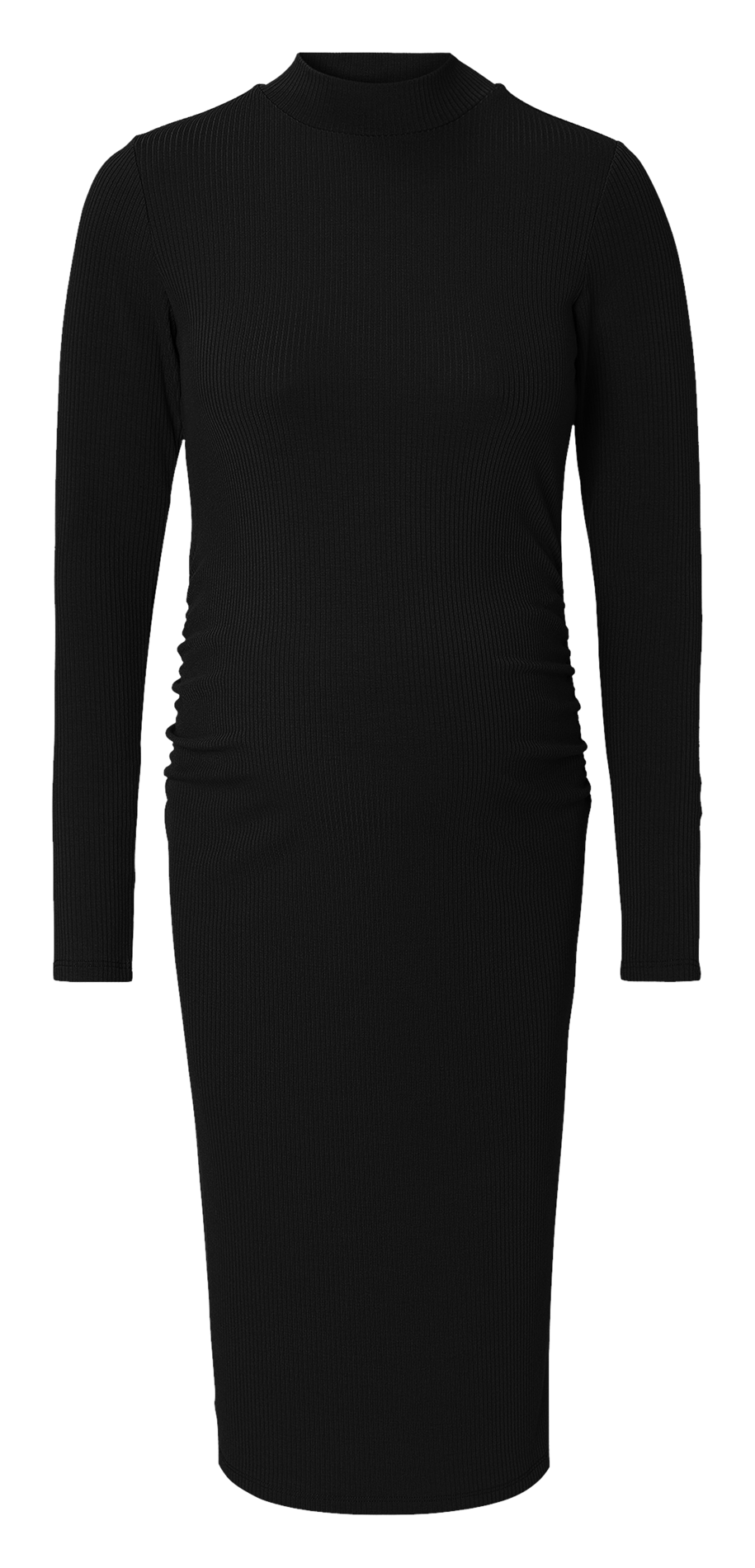 High-neck maternity midi dress NOPPIES Black