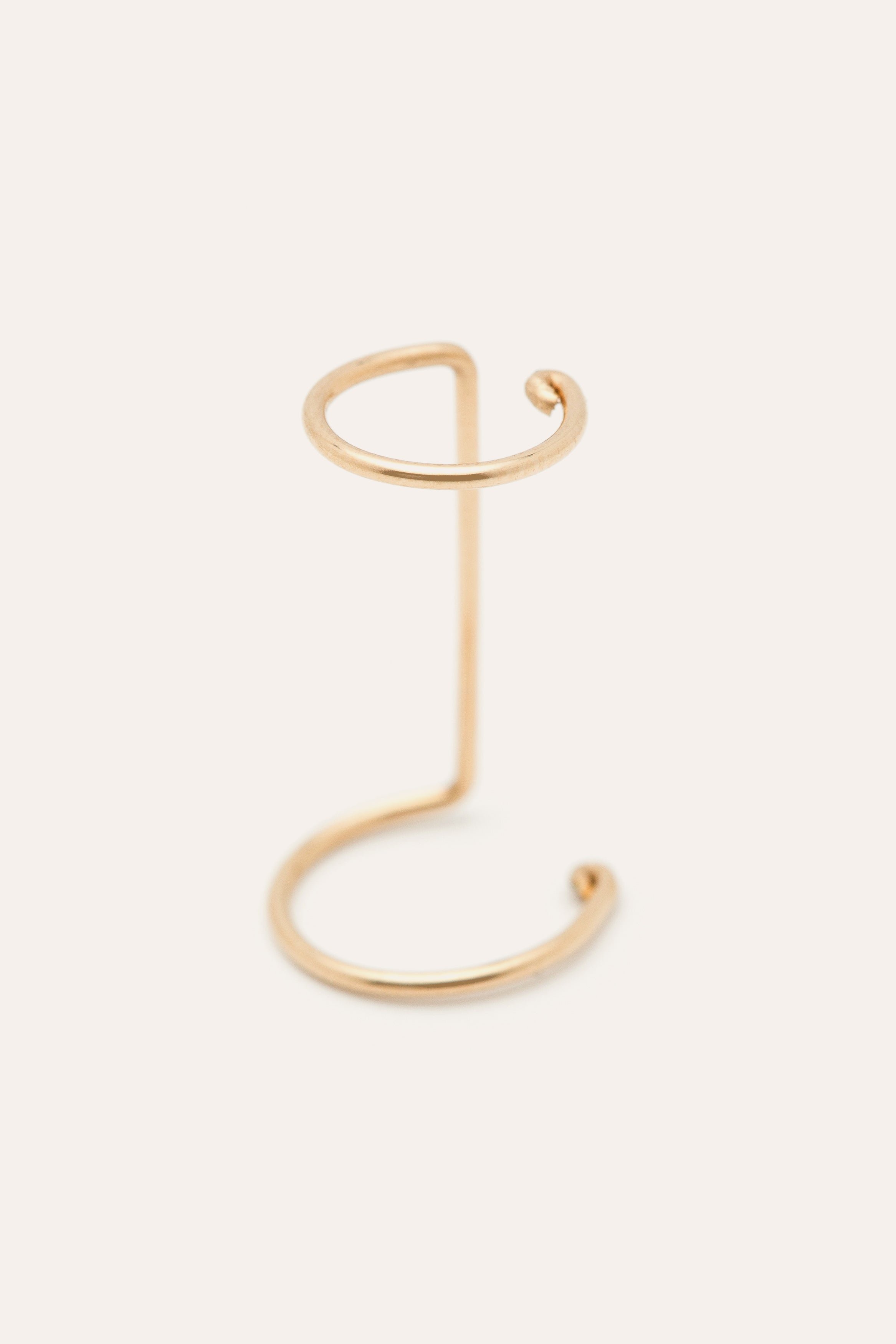 Double helix fake piercing ring YAY Golden