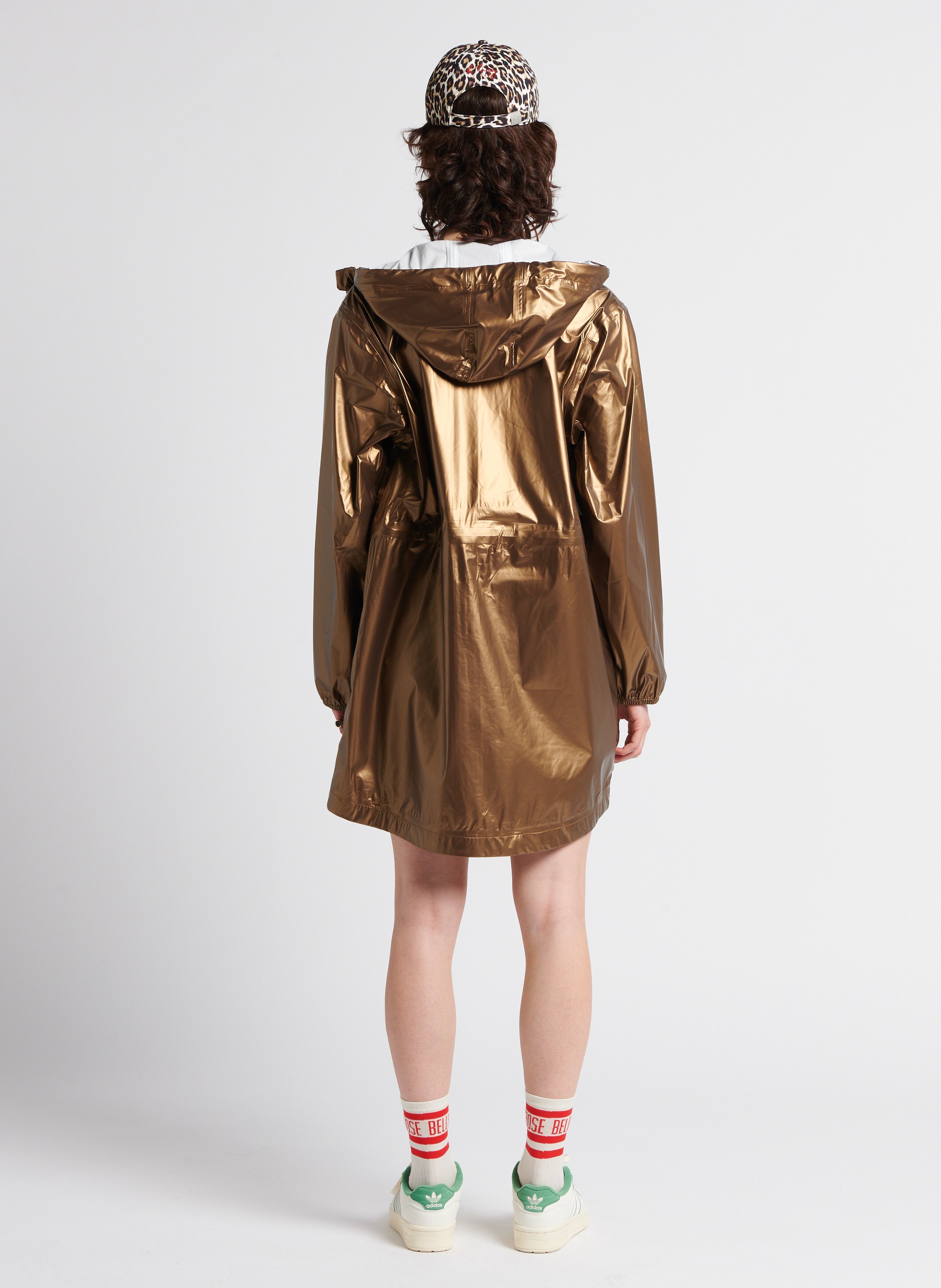 Imperméable à capuche métallisé  FLOTTE Doré