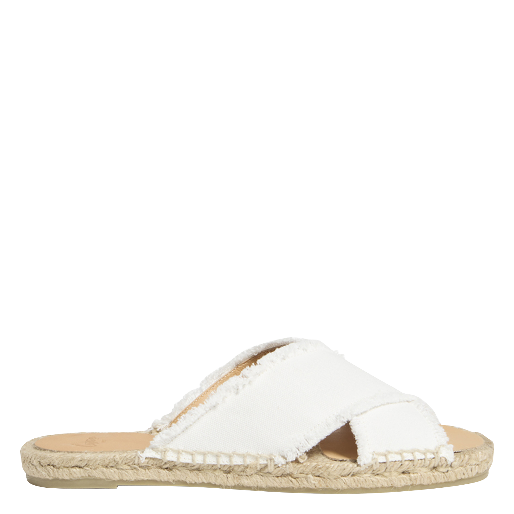 Platte, katoenen espadrilles CASTANER Wit