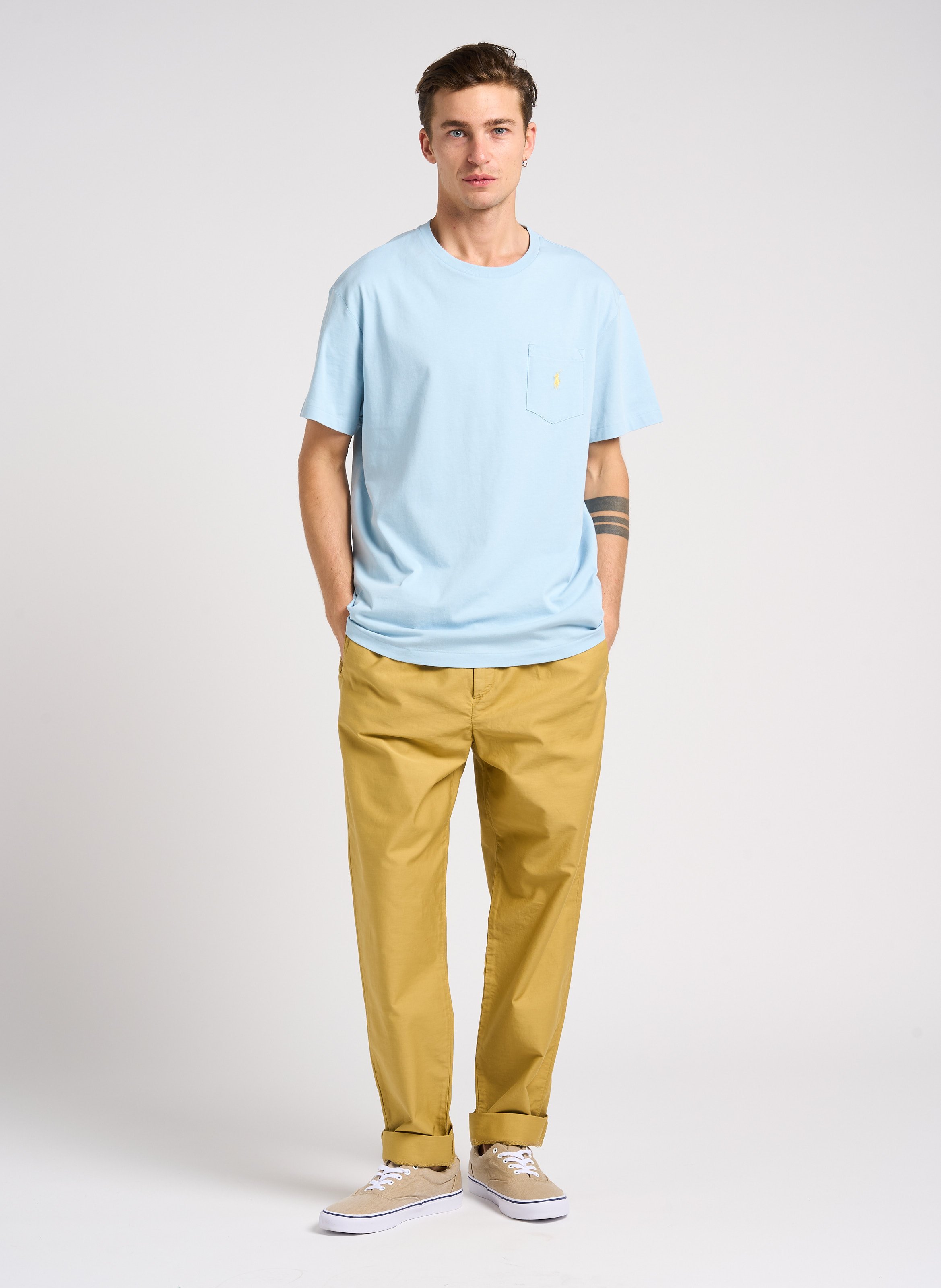Straight-leg cotton pants PAUL SMITH Khaki