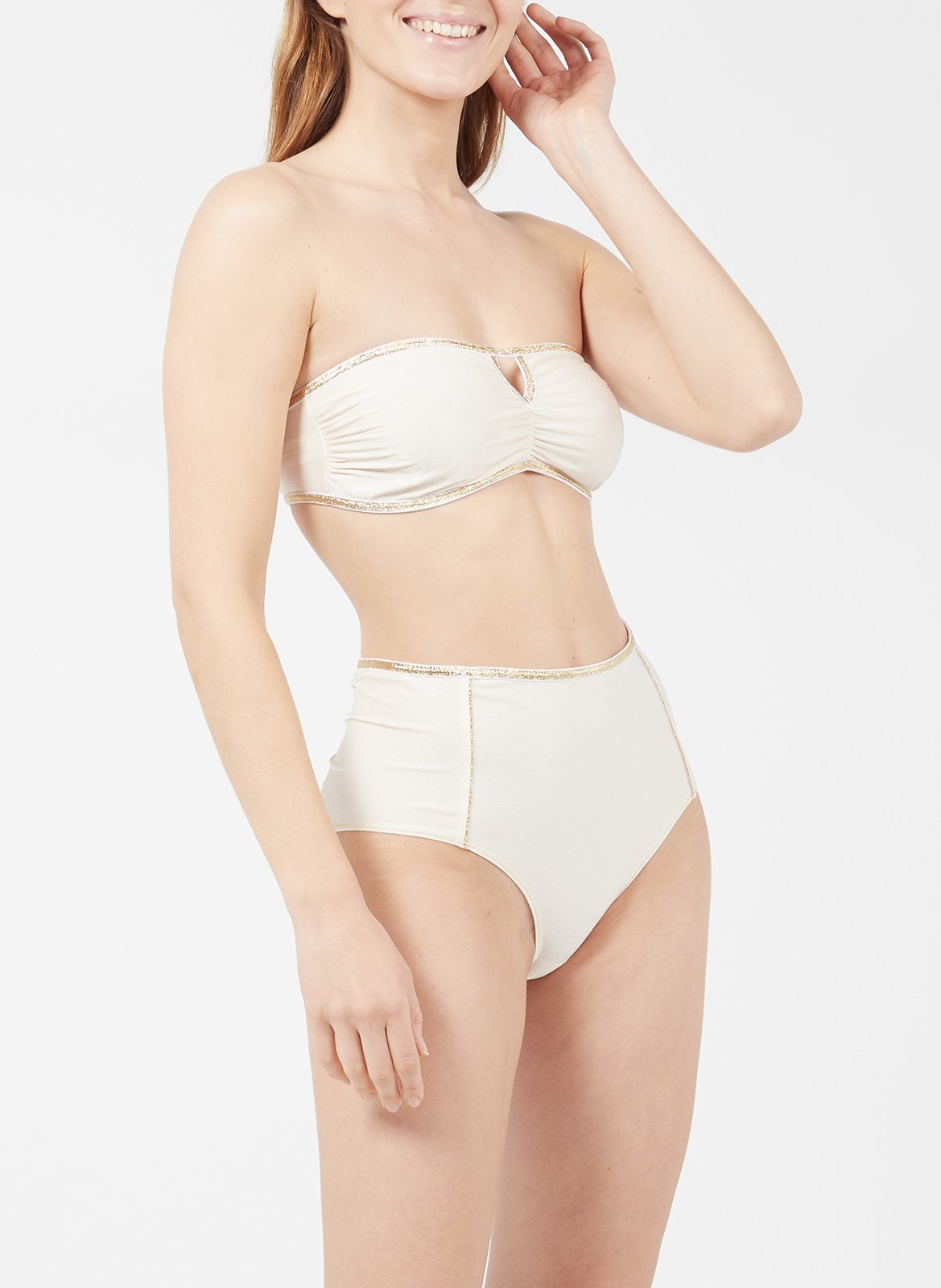 High-waisted panties LA NOUVELLE Beige