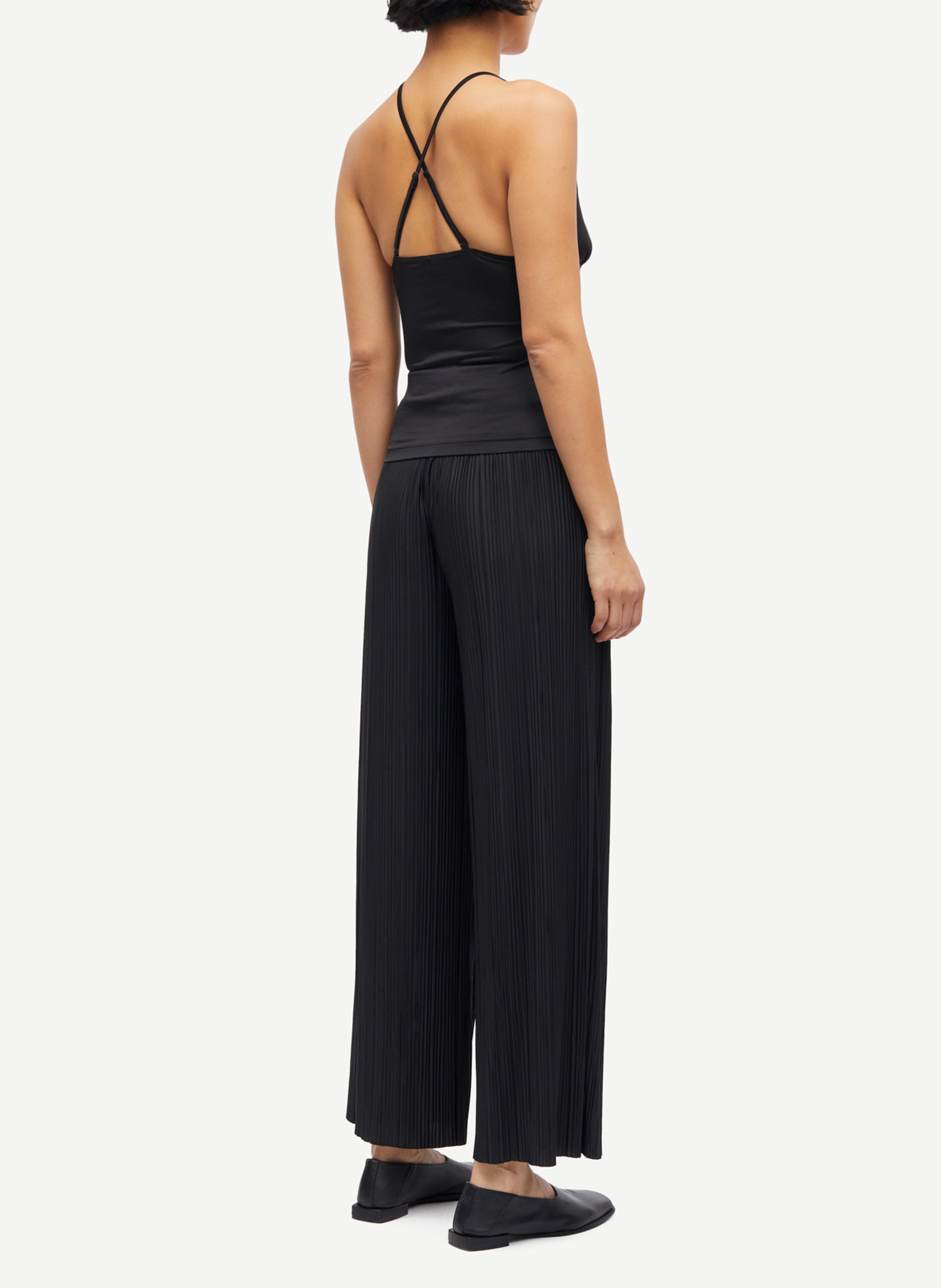 Pantalon large plissé SAMSOE SAMSOE Noir