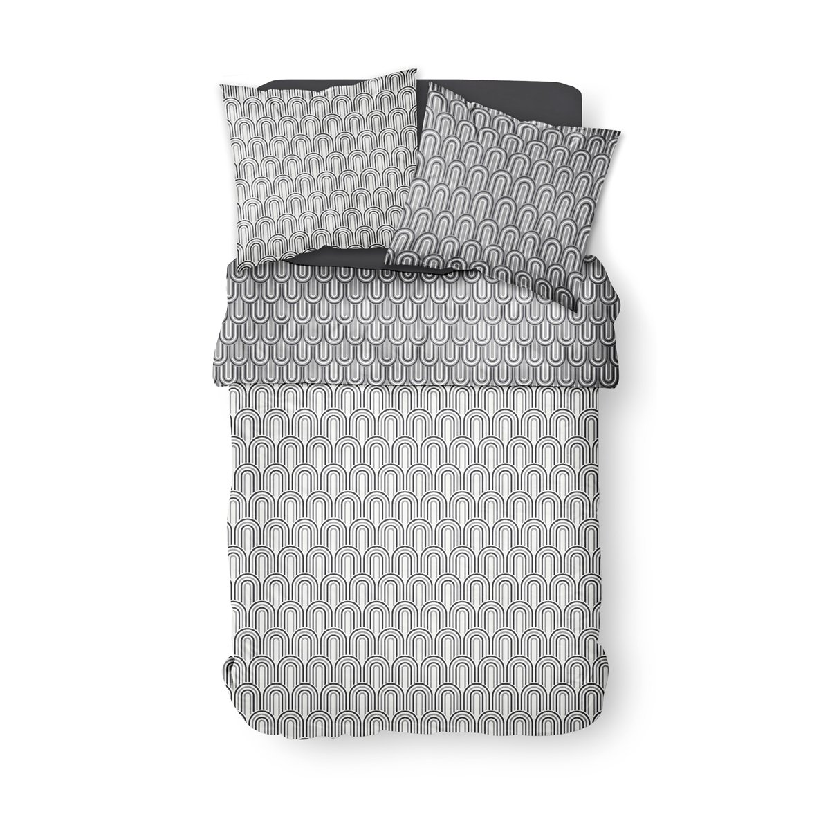 Printed cotton bed set TODAY LINGE DE MAISON White