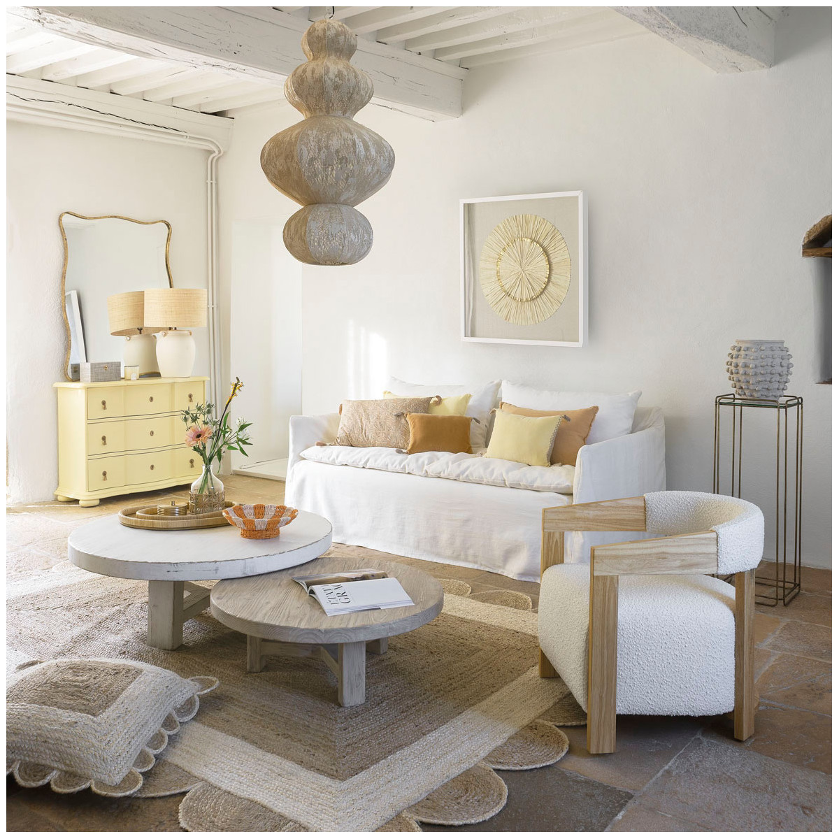 Enola jute cushion BLANC D'IVOIRE Beige