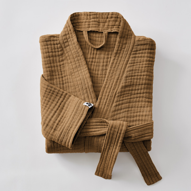 Peignoir kimono mixte gaze de coton unie gaïa L'EFFET PAPILLON