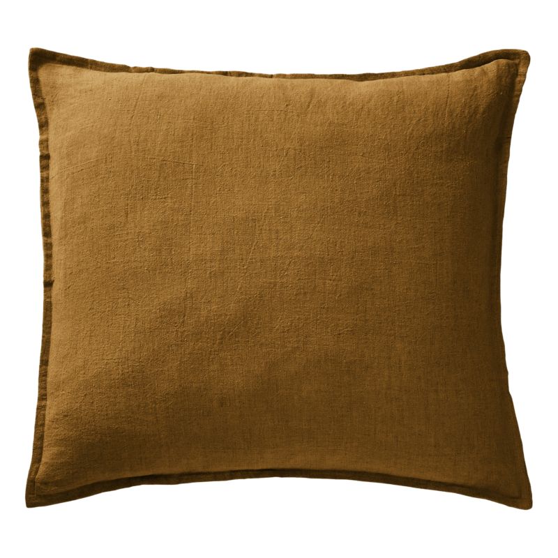 Cotton percale pillow case L'EFFET PAPILLON Brown