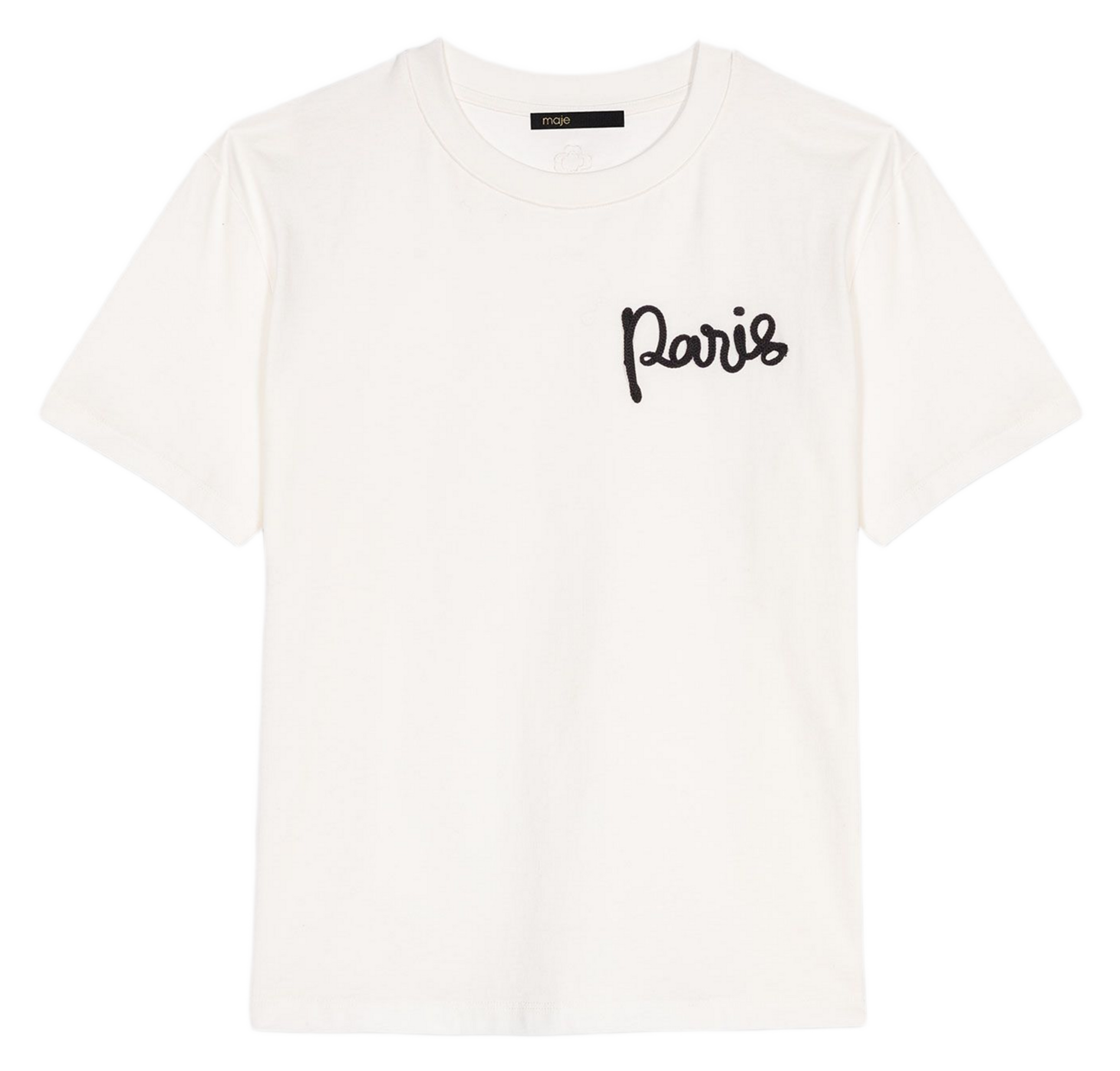 Effen T-shirt MAJE Wit