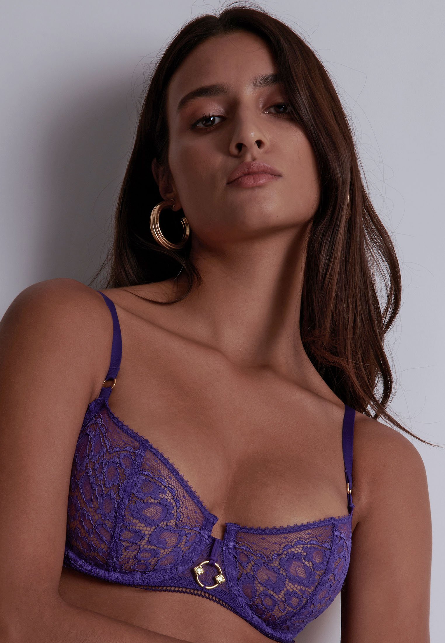 A Fleur De Toi demi-cup bra AUBADE Purple