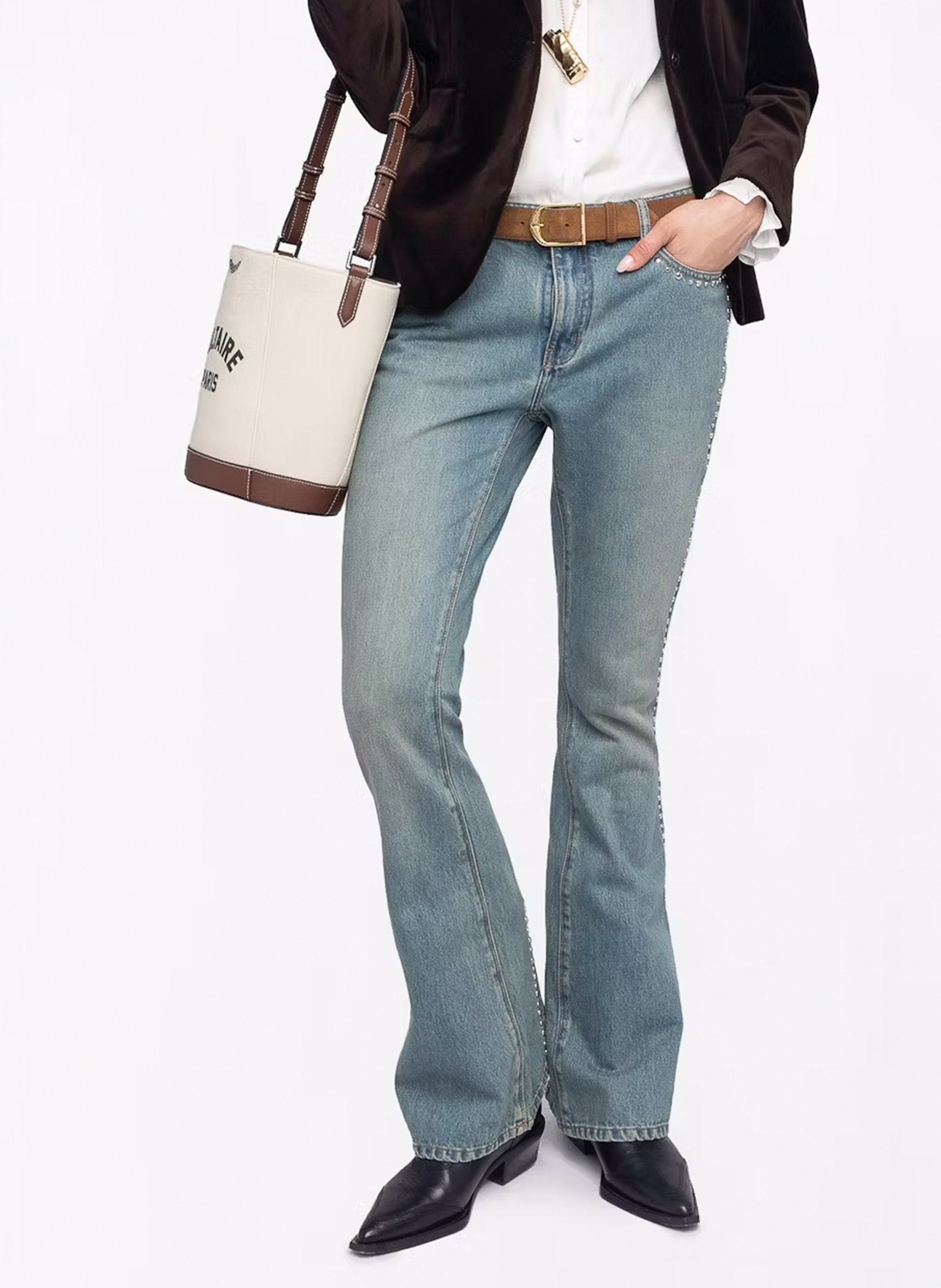 Jean bootcut en coton ZADIG&VOLTAIRE Bleu