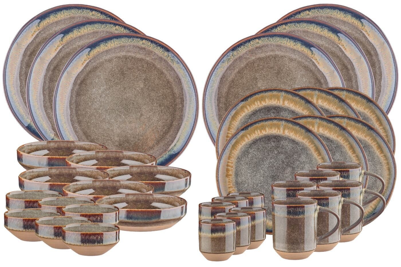 Full service Genesis - 36 pieces - Basalt BJORN Brown