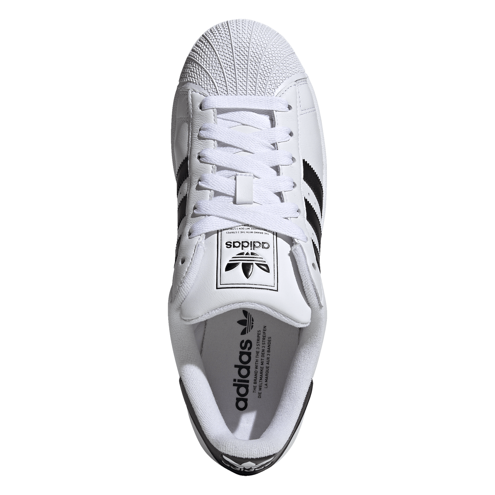 Contrasting leather-effect low-top sneakers ADIDAS White