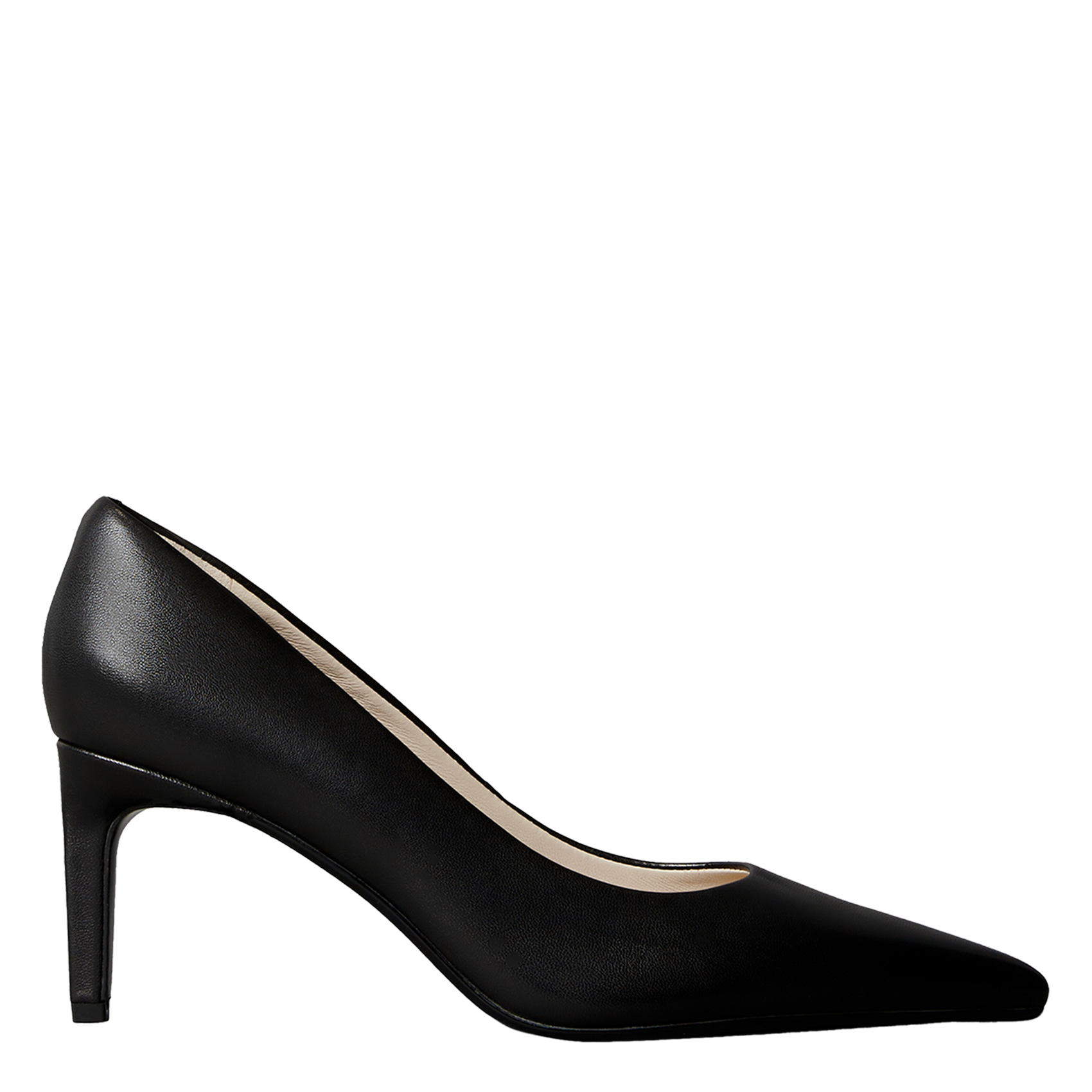 Escarpins à talons en cuir uni CALVIN KLEIN Noir