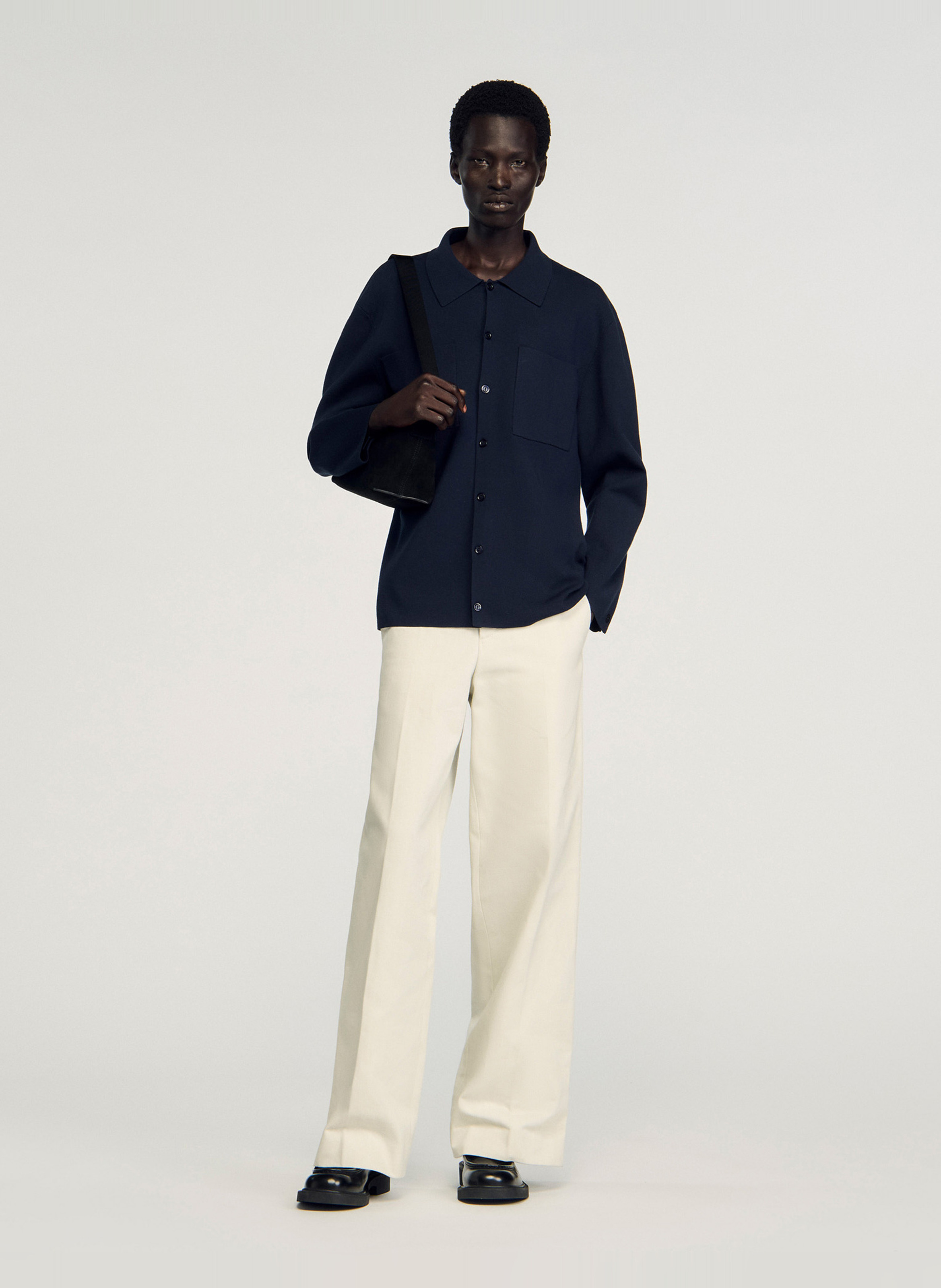 Vest met klassieke kraag SANDRO Blauw