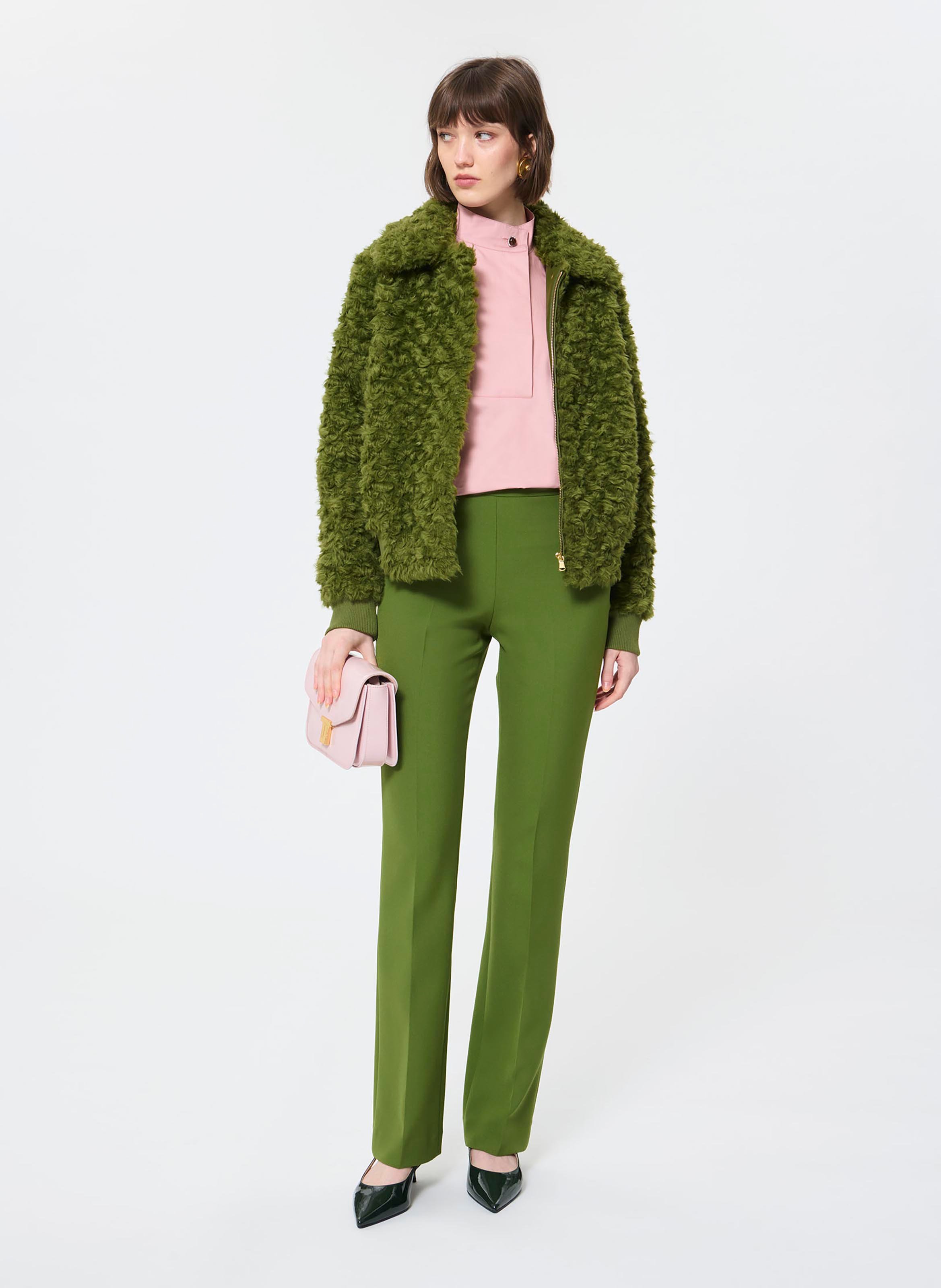 Pantalon taille haute uni TARA JARMON Vert