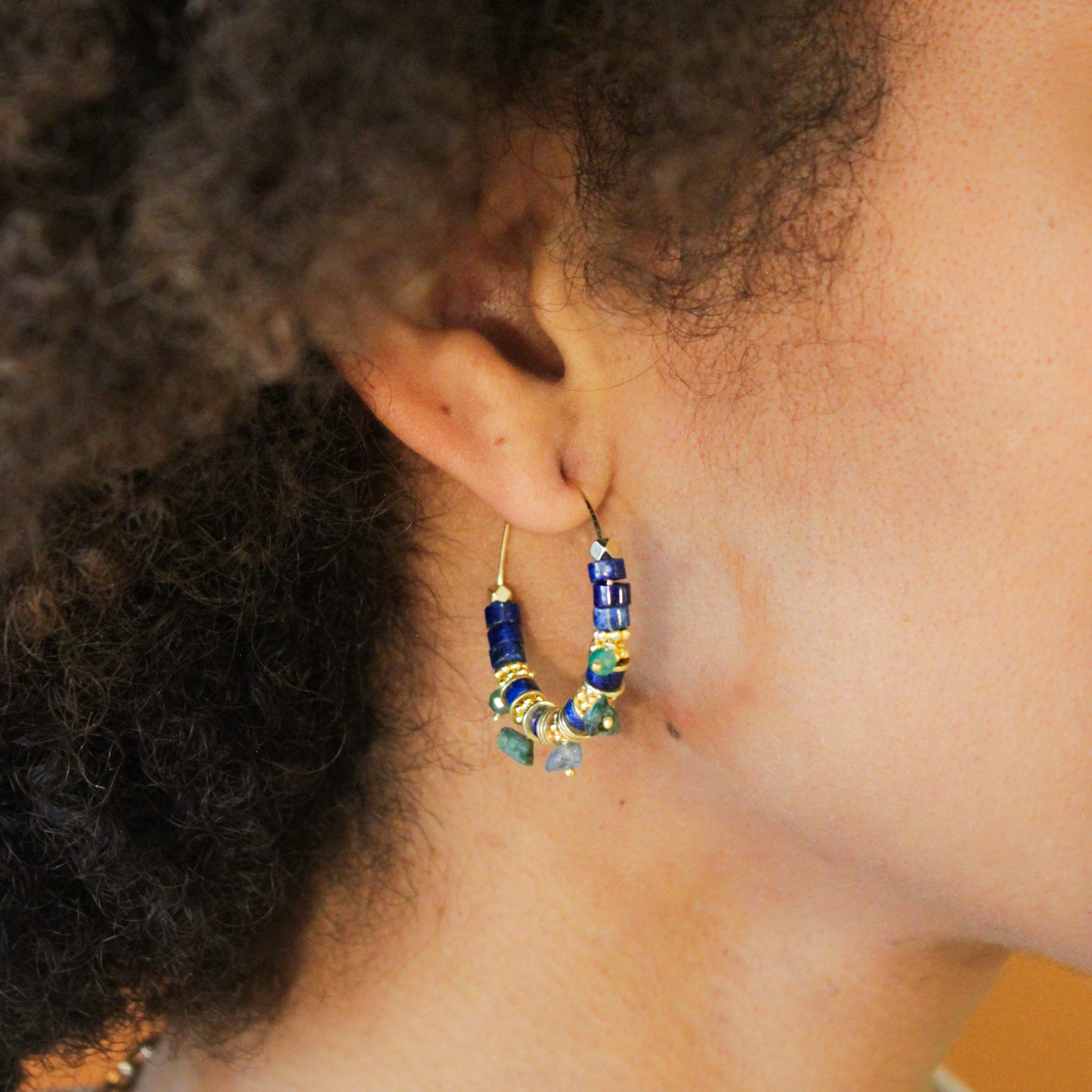 Heishi hoops - Coralie L'ATELIER DES DAMES Golden