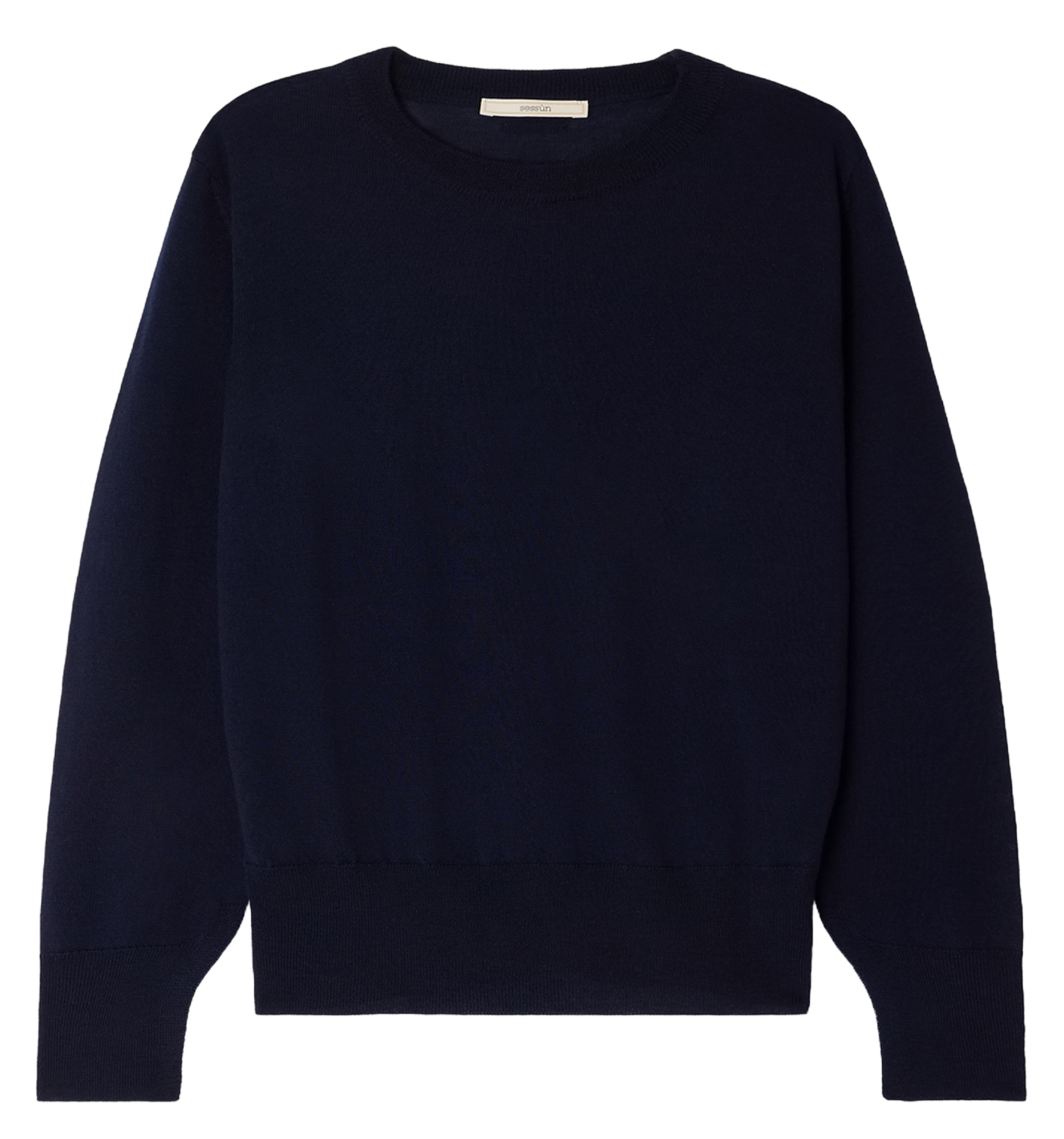 Pull col rond en laine SESSUN Bleu