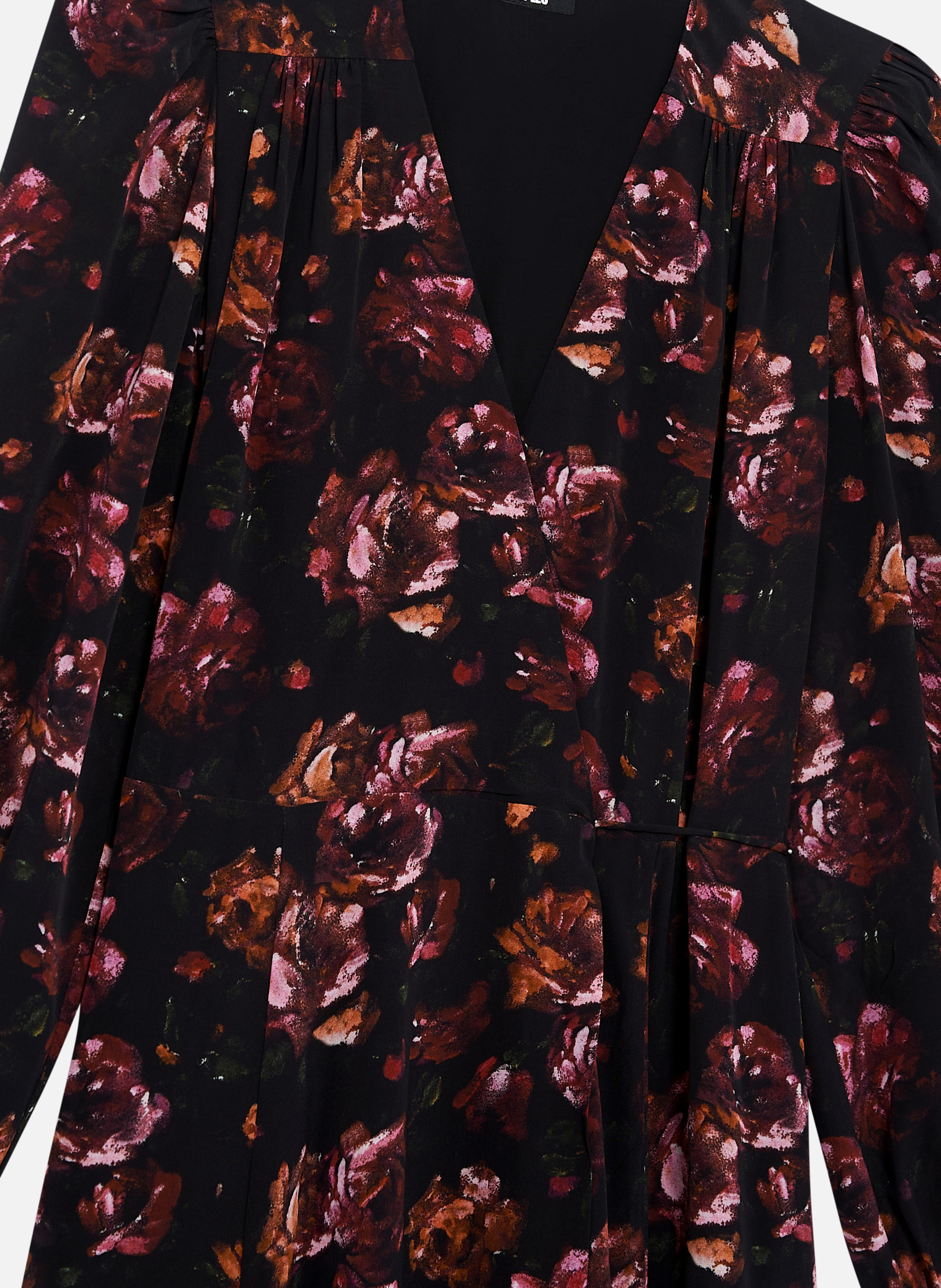 Robe longue imprimé en soie mélangée THE KOOPLES Rouge