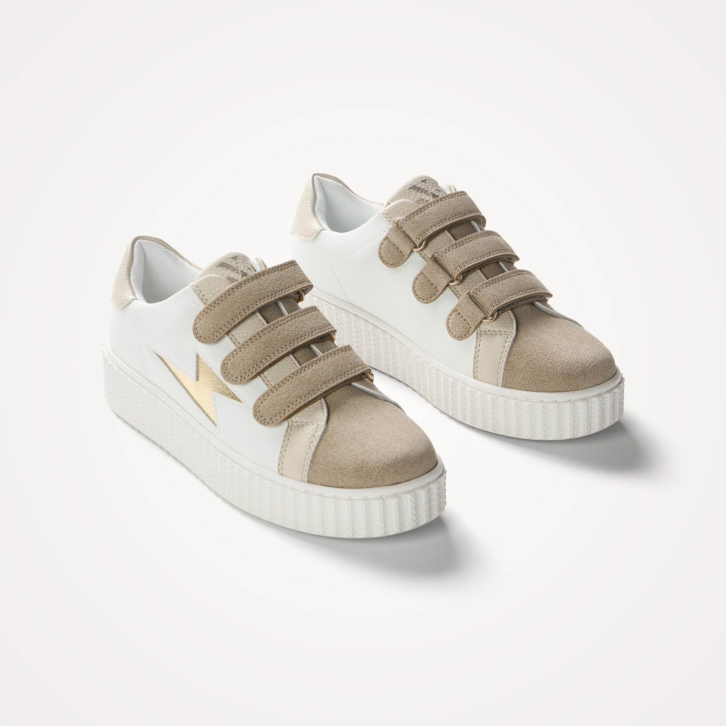 Baskets basses à scratchs VANESSA WU Beige