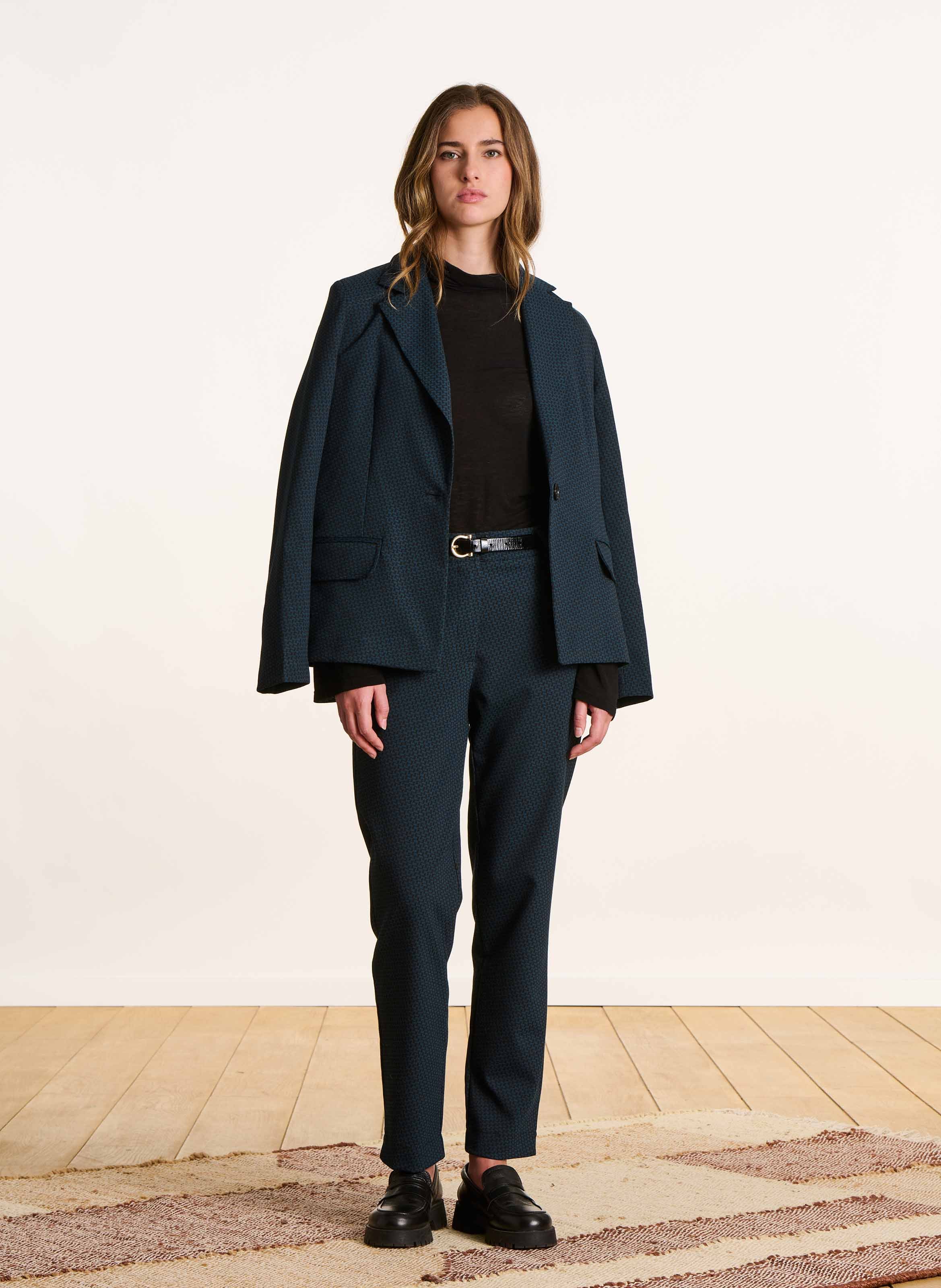 Straight patterned pants LA FEE MARABOUTEE Multicolored