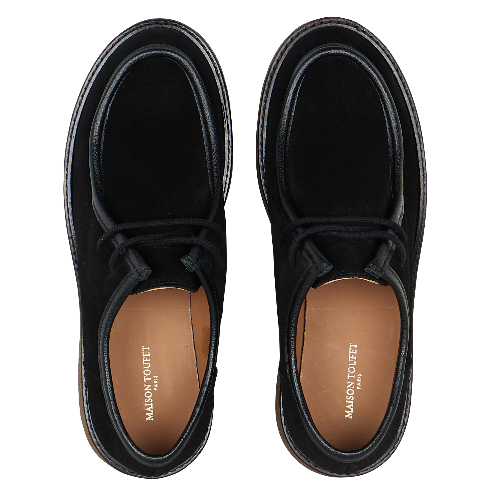 Derby's van leer MAISON TOUFET Zwart