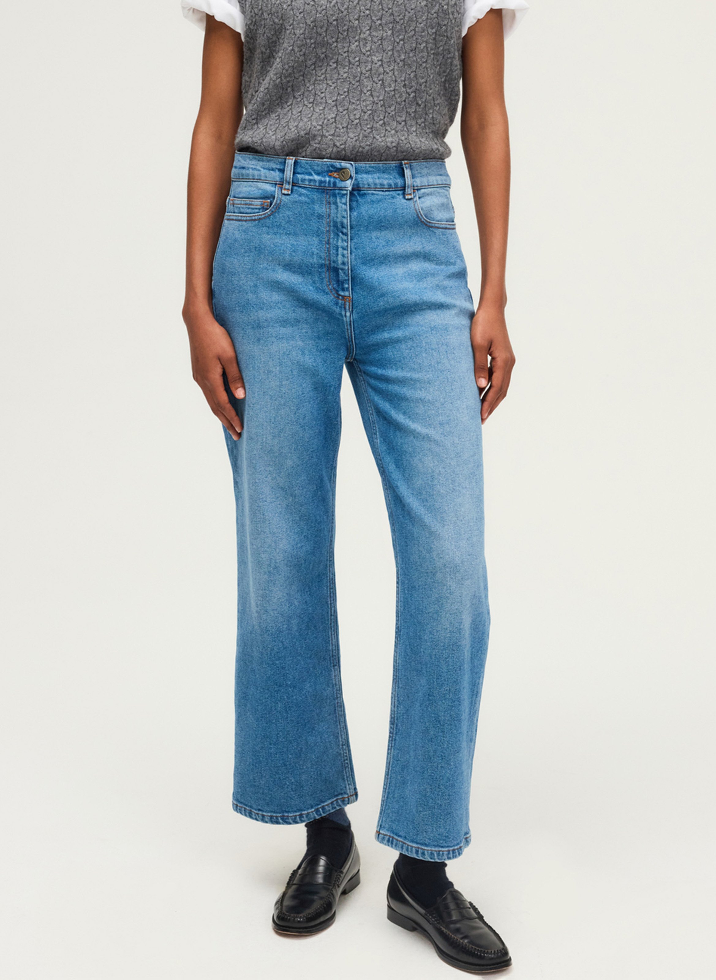 Faded straight jeans PABLO Blue