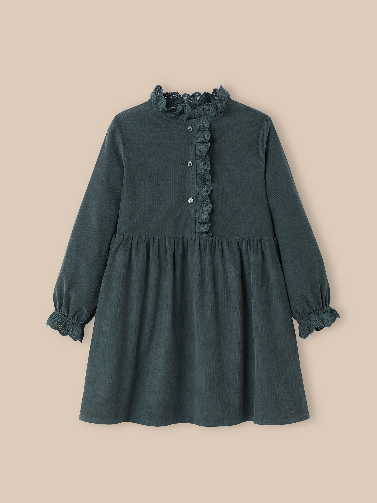 Velvet dress CYRILLUS Green