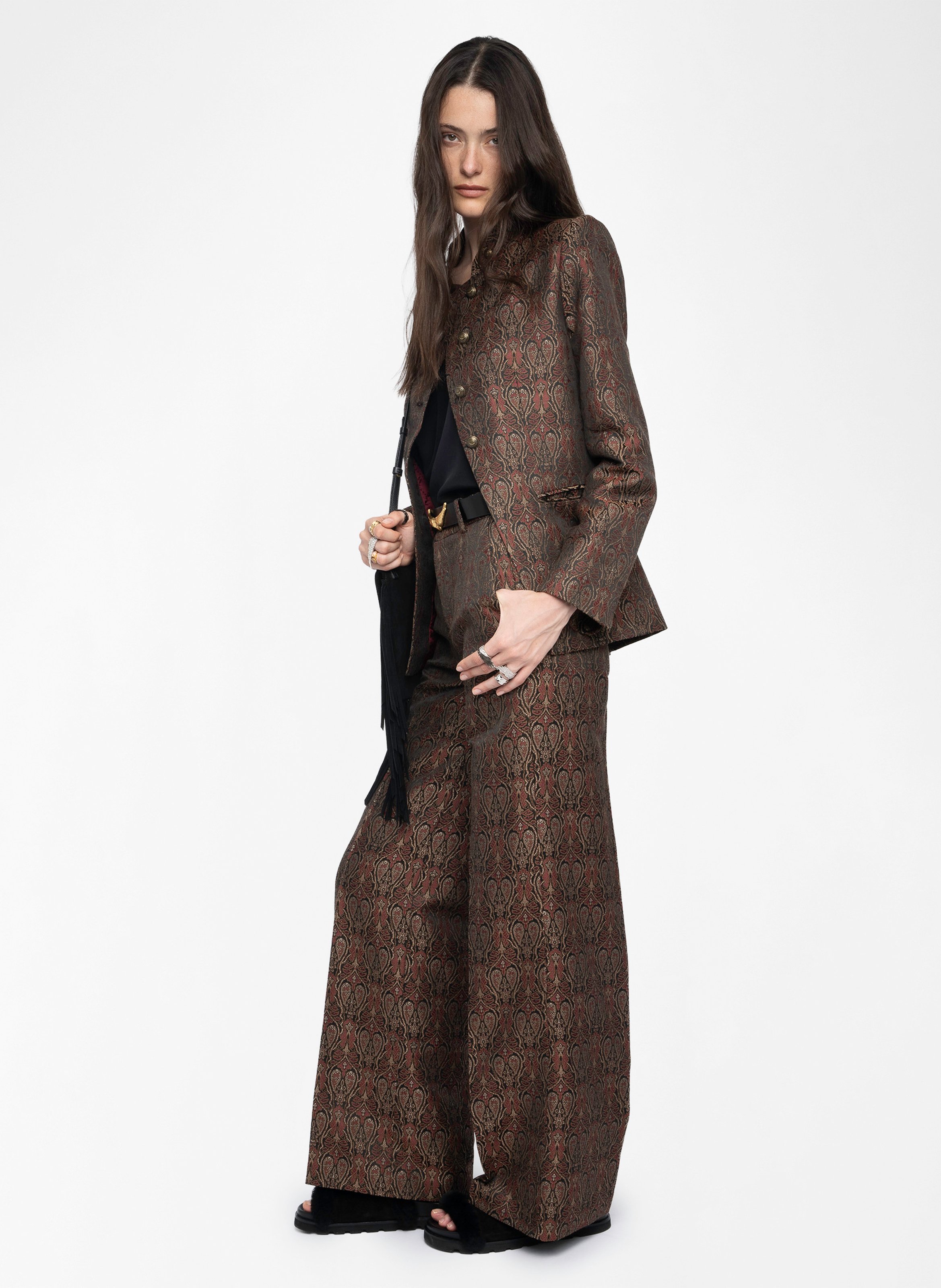 Jacquard straight pants ZADIG&VOLTAIRE Black