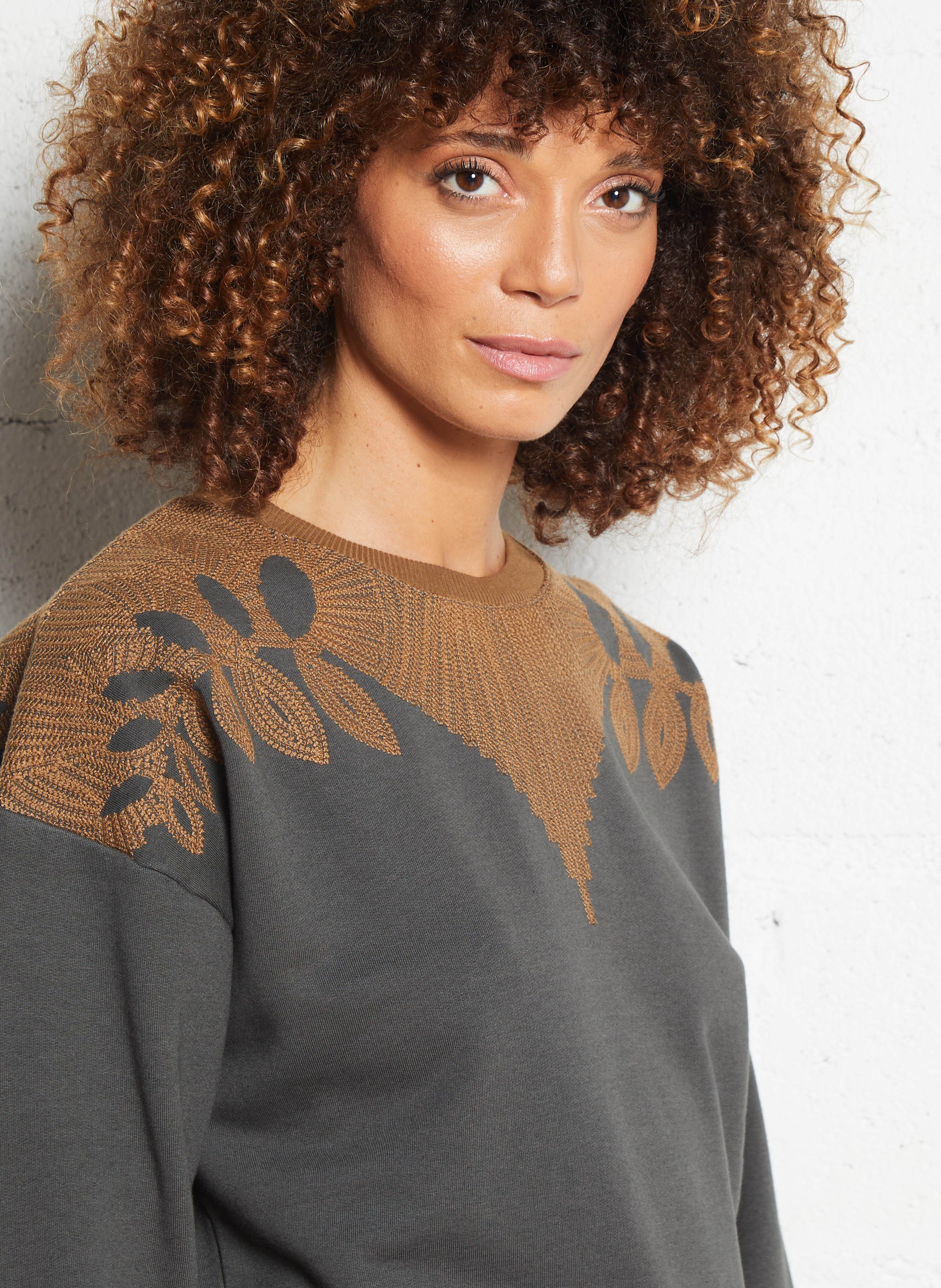 Effen sweater LEON & HARPER Grijs