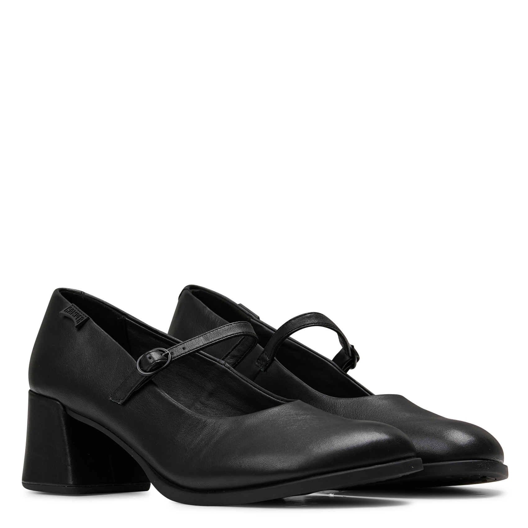 Ballerines à talons unies en cuir CAMPER Noir