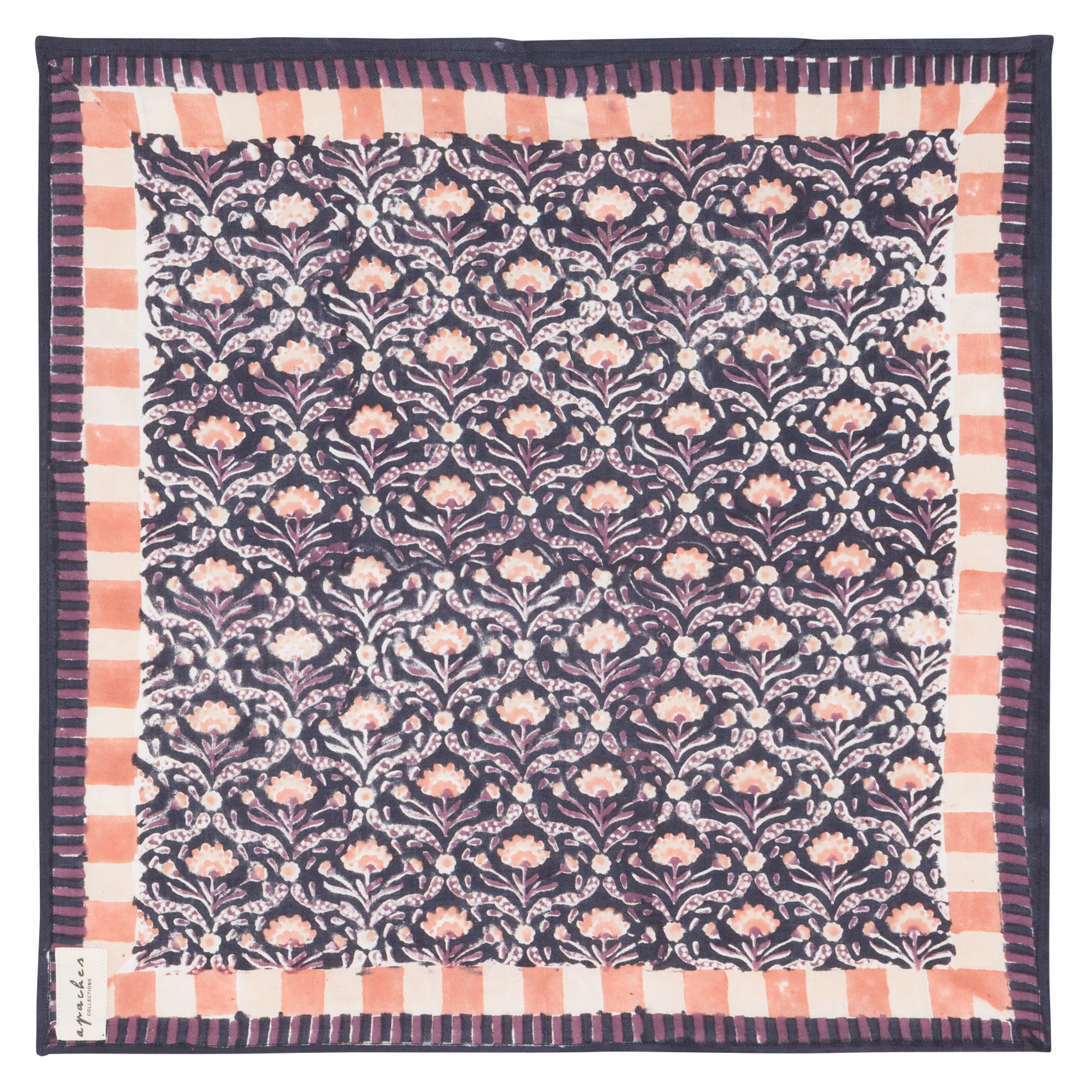 Cotton scarf APACHES COLLECTIONS Blue