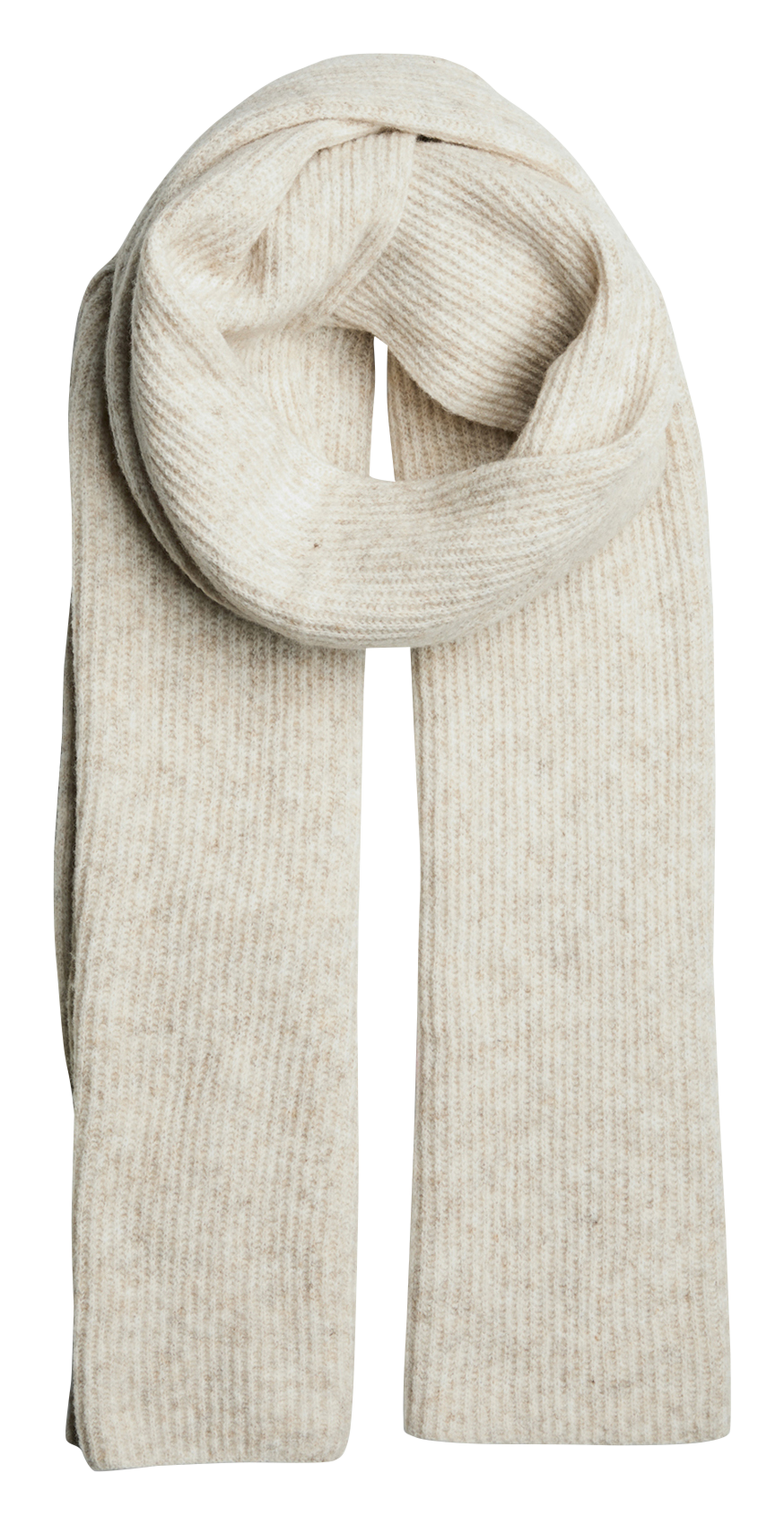 Ribbed knit scarf PIECES Grey
