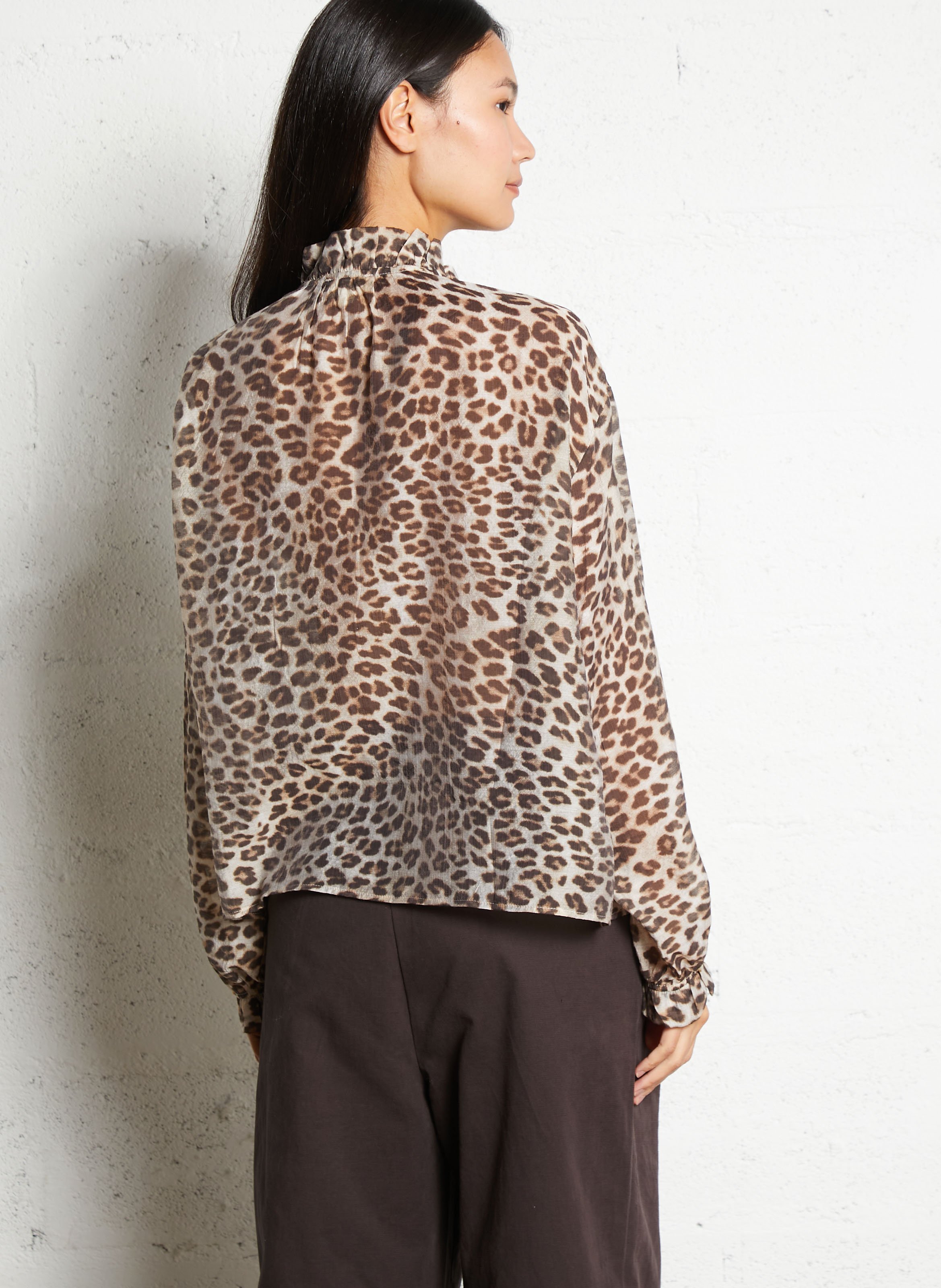 Alexandra - Plumetis-Bluse THE KORNER Beige