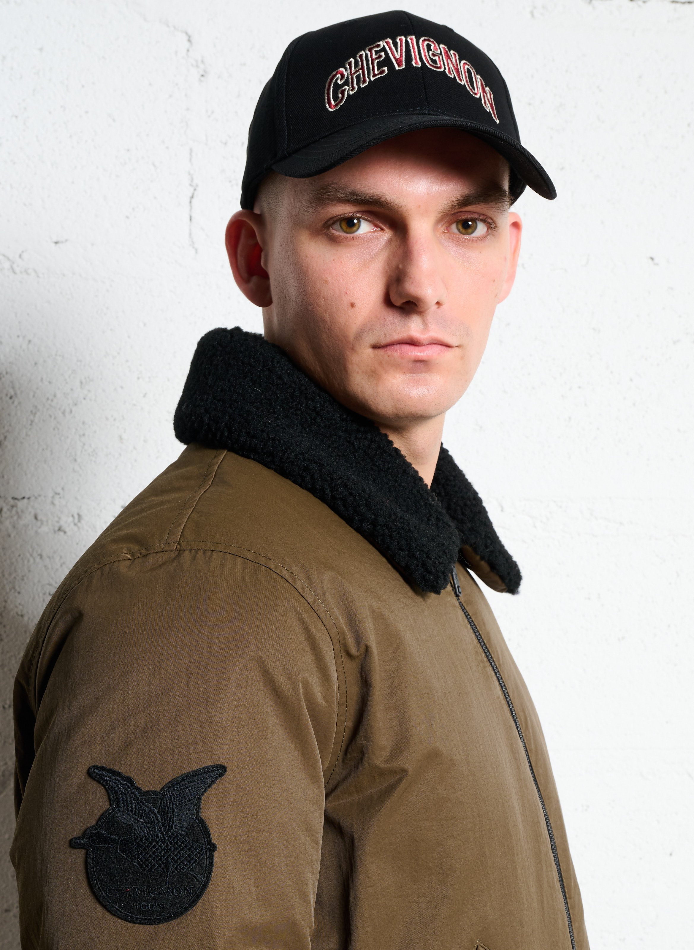 Blouson zippé uni à col sherpa CHEVIGNON Kaki