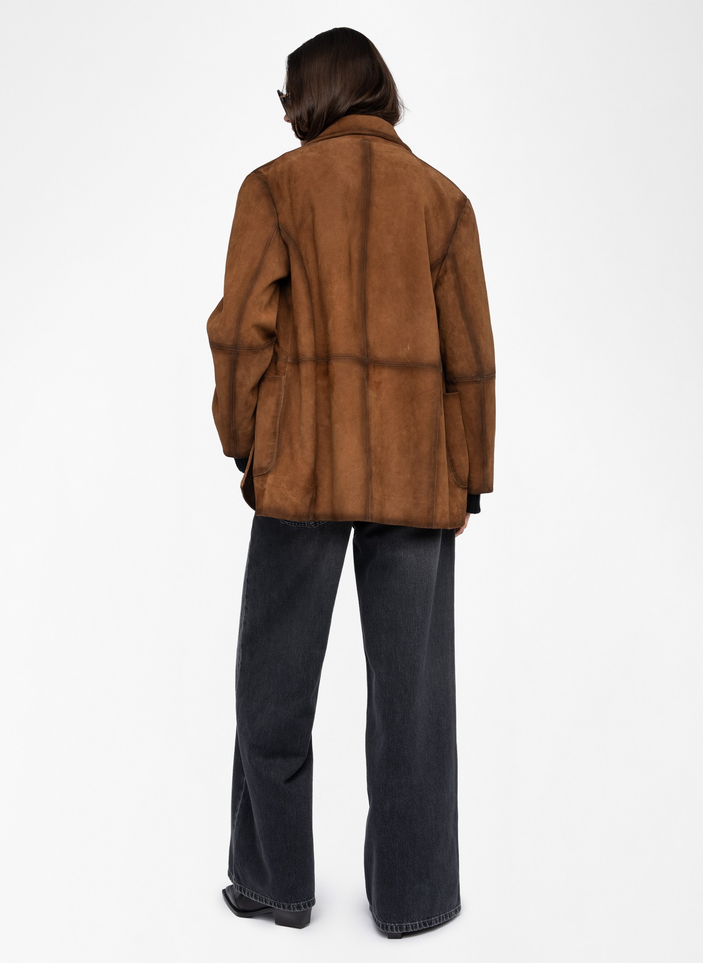 Leather jacket with classic collar ZADIG&VOLTAIRE Brown