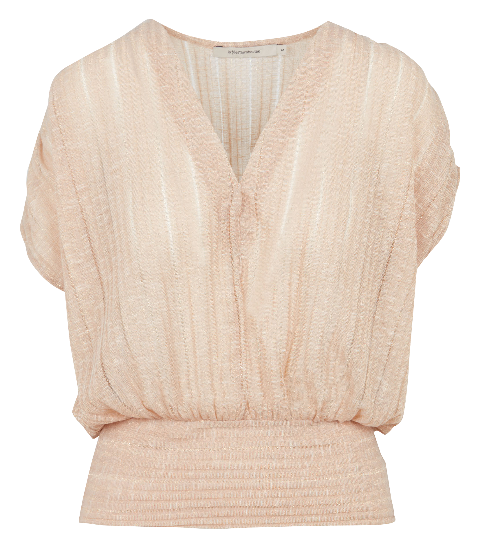 Buttoned printed V-neck top LA FEE MARABOUTEE