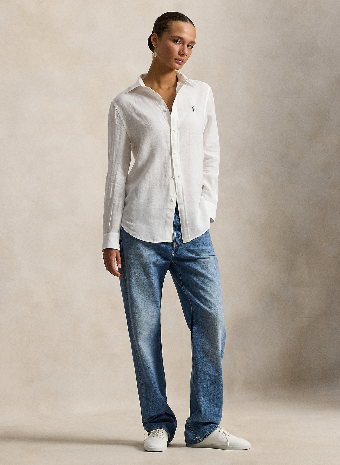 Straight-fit, linnen overhemd POLO RALPH LAUREN Wit